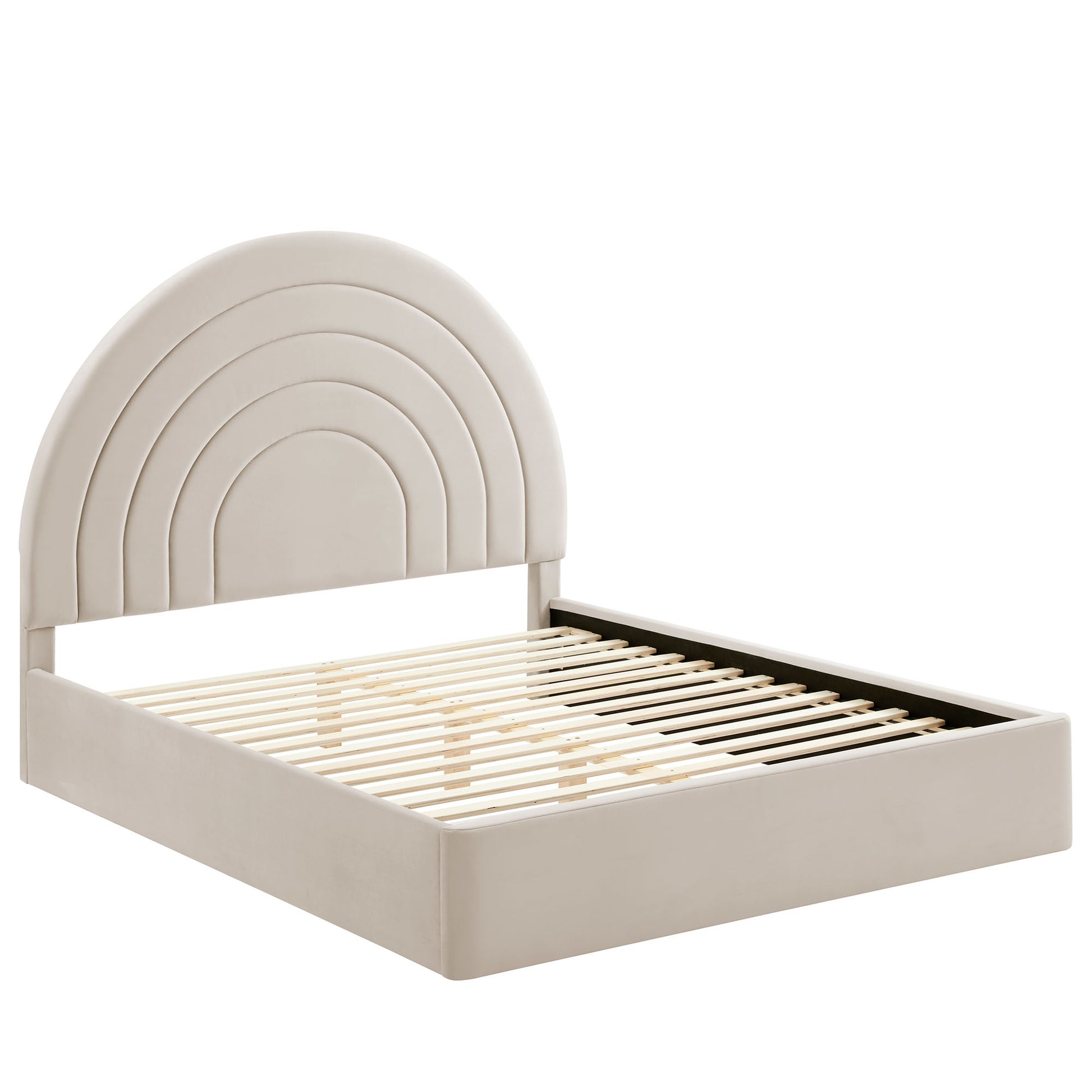 Solana Arched Performance Velvet Queen Platform Bed by Modway - Best Buy Furniture
