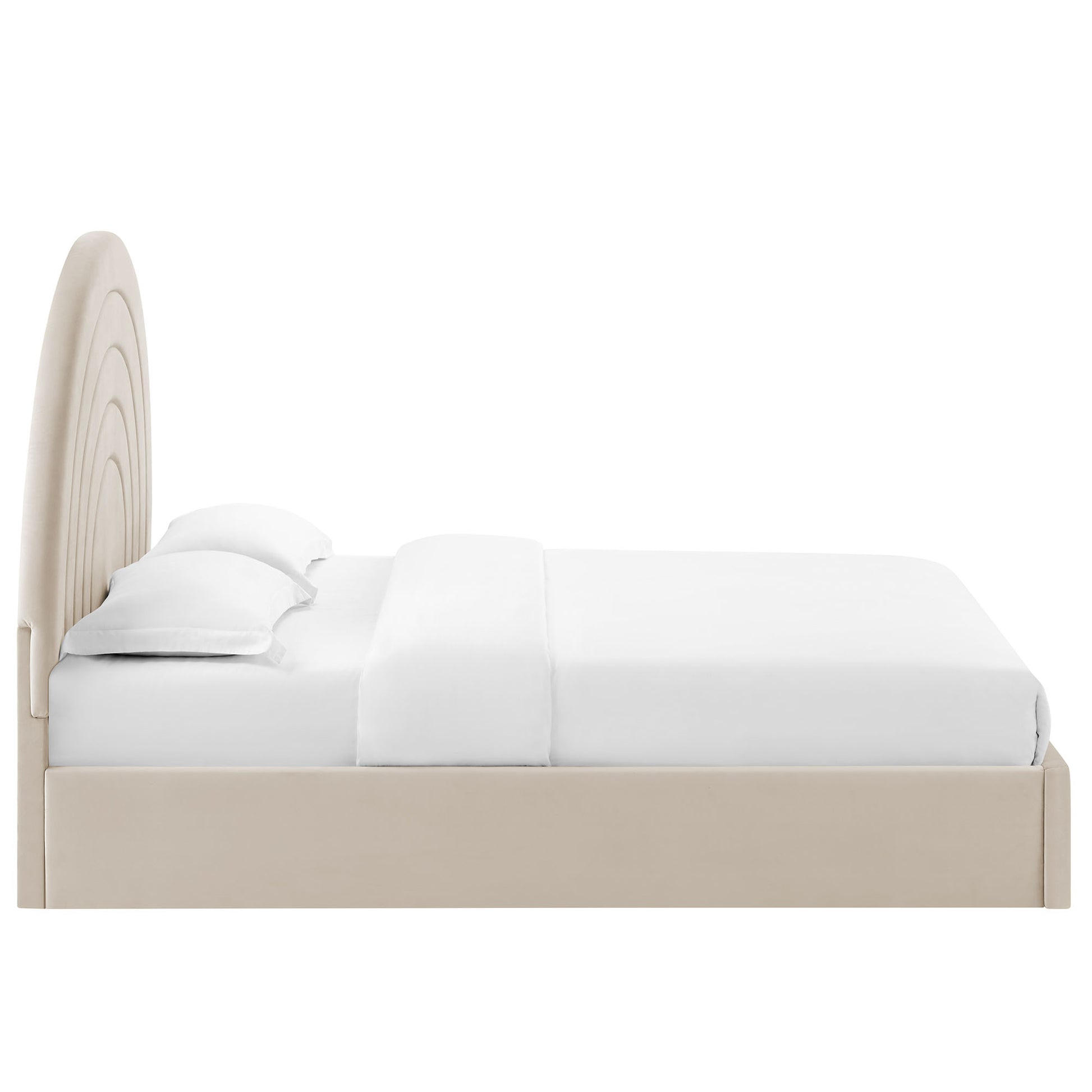 Solana Arched Performance Velvet Queen Platform Bed by Modway - Best Buy Furniture