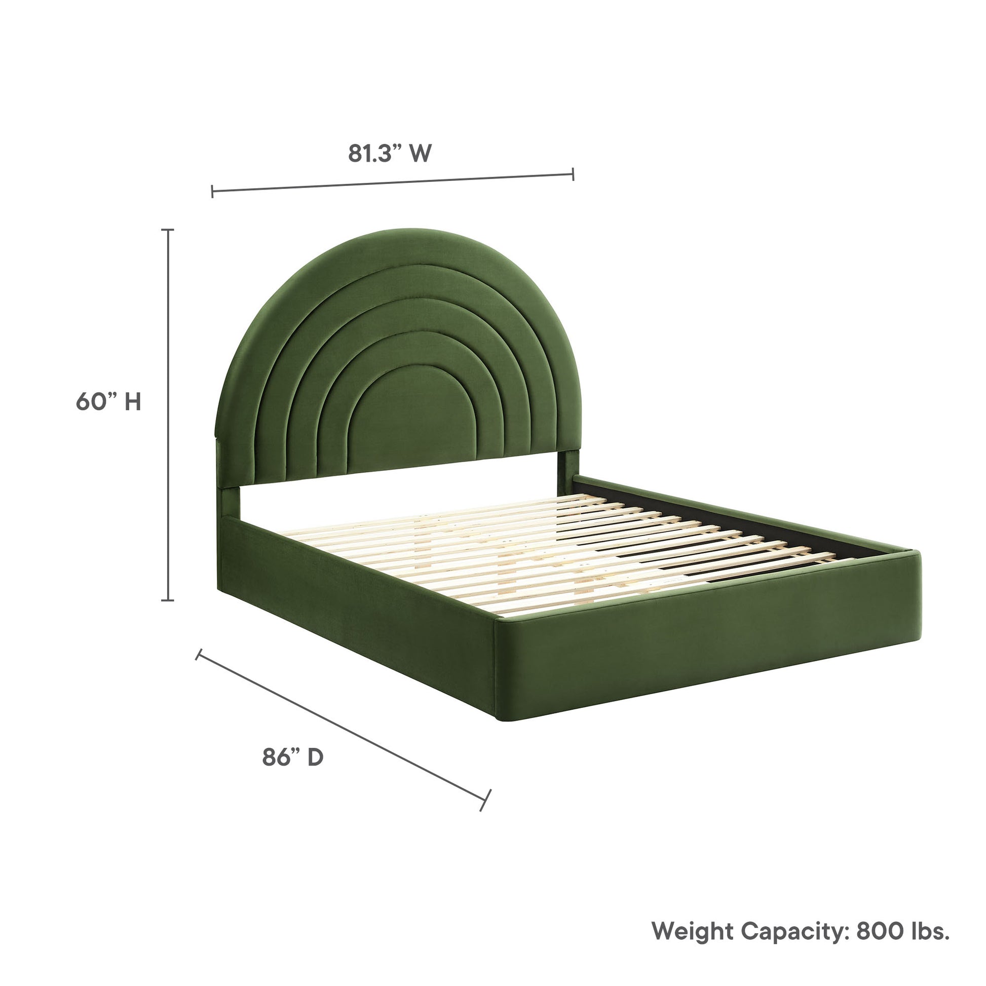 Solana Arched Performance Velvet King Platform Bed by Modway - Best Buy Furniture