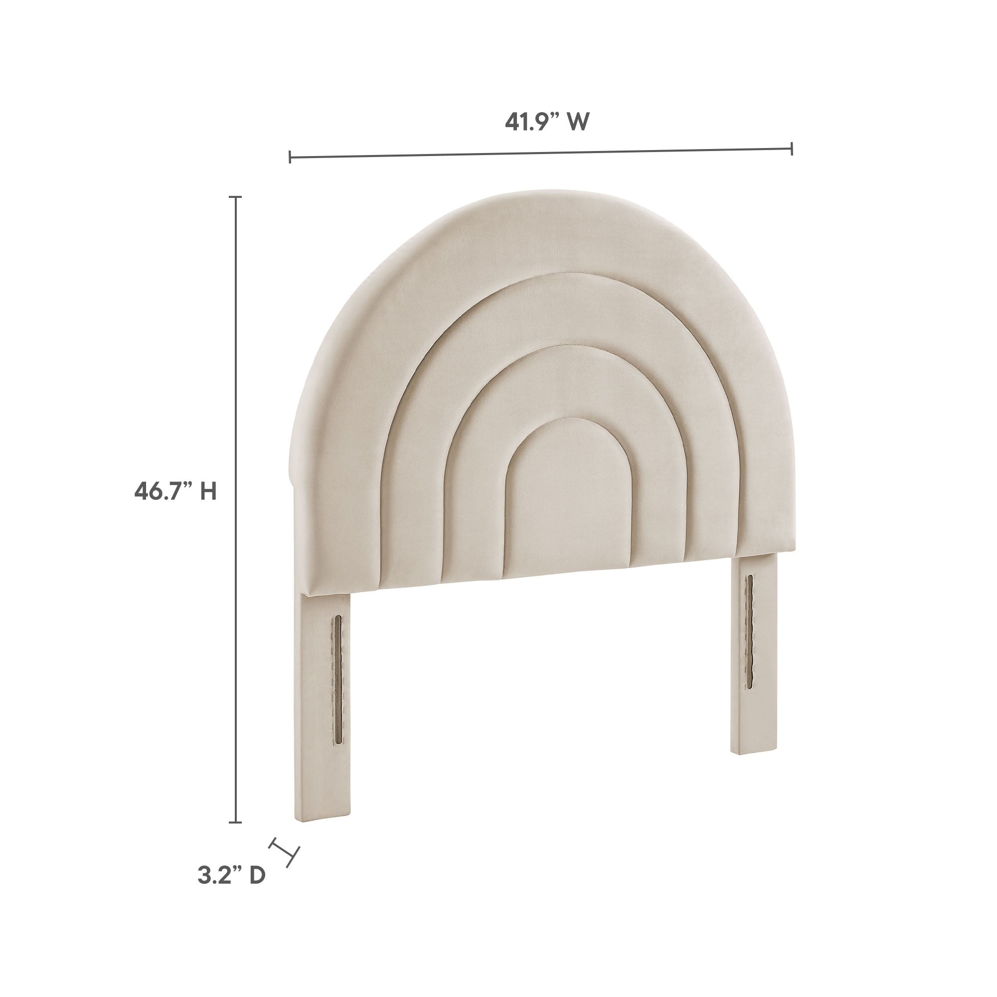 Solana Arched Performance Velvet Twin Headboard by Modway - Best Buy Furniture