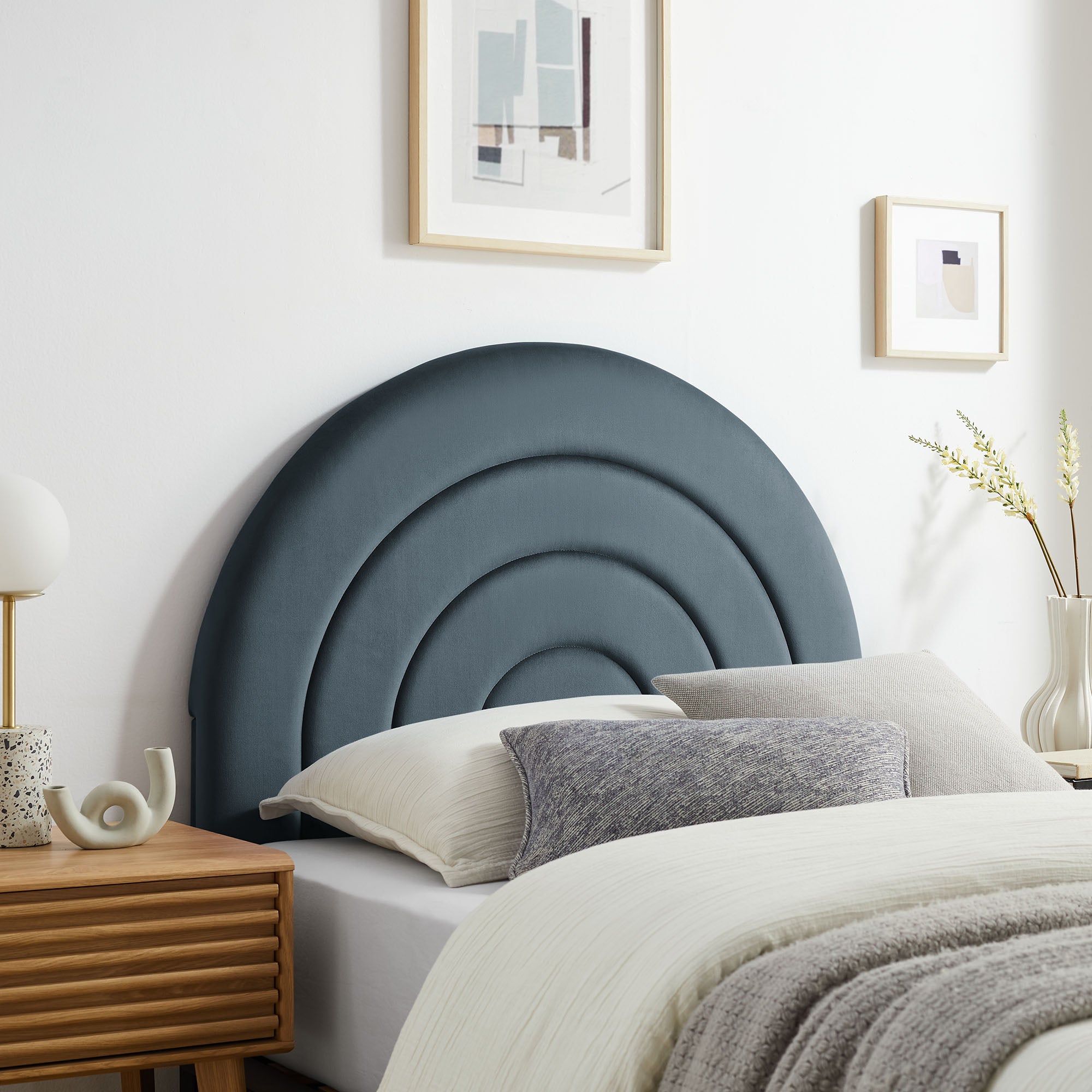 Solana Arched Performance Velvet Twin Headboard by Modway - Best Buy Furniture