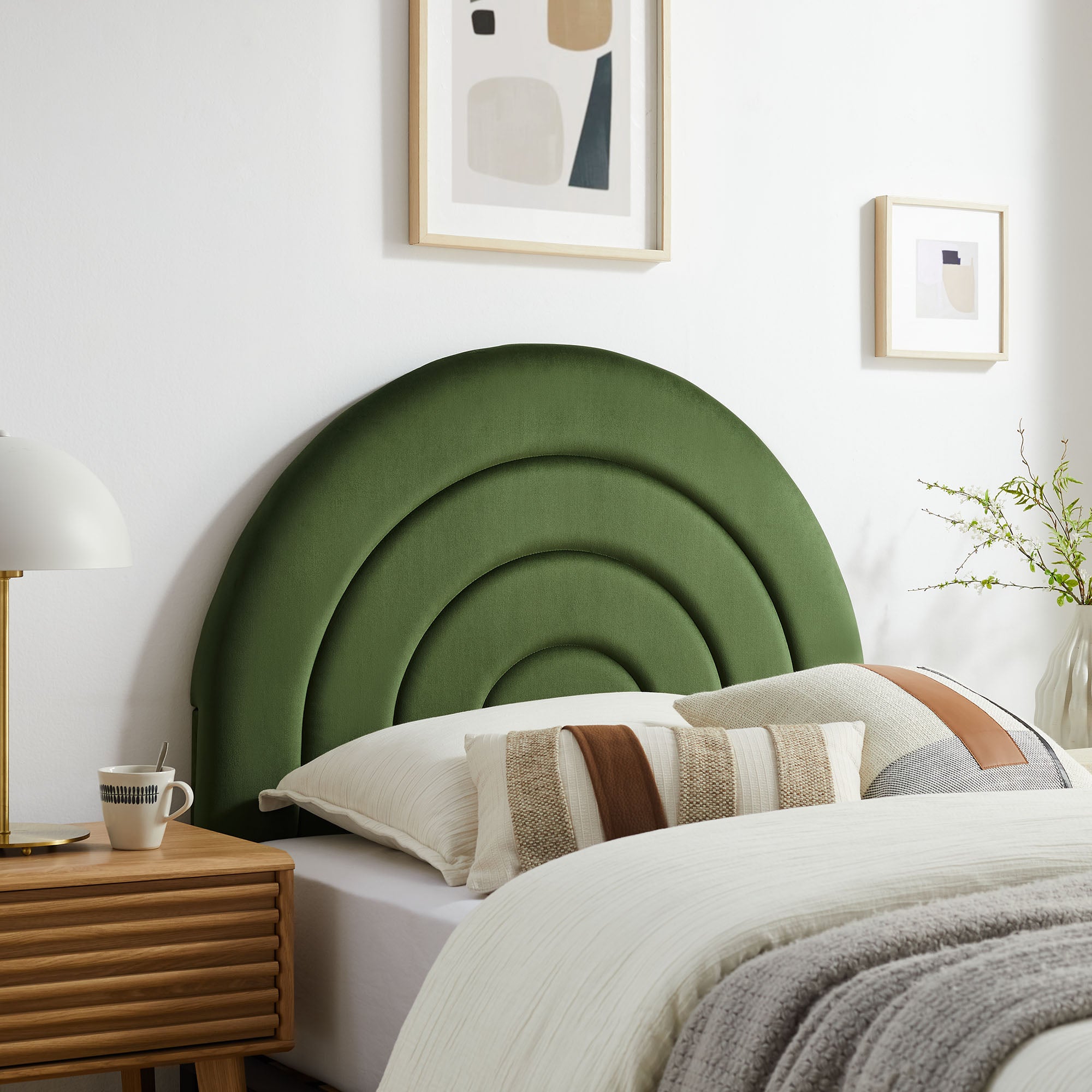 Solana Arched Performance Velvet Twin Headboard by Modway - Best Buy Furniture