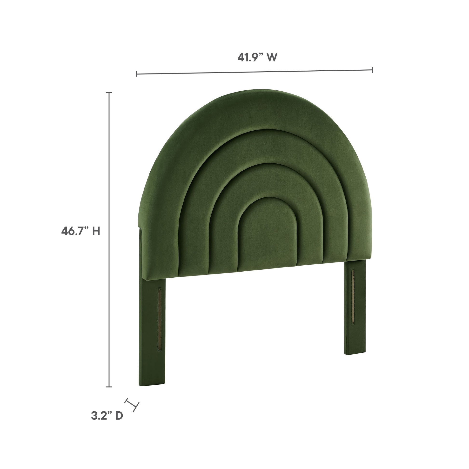Solana Arched Performance Velvet Twin Headboard by Modway - Best Buy Furniture