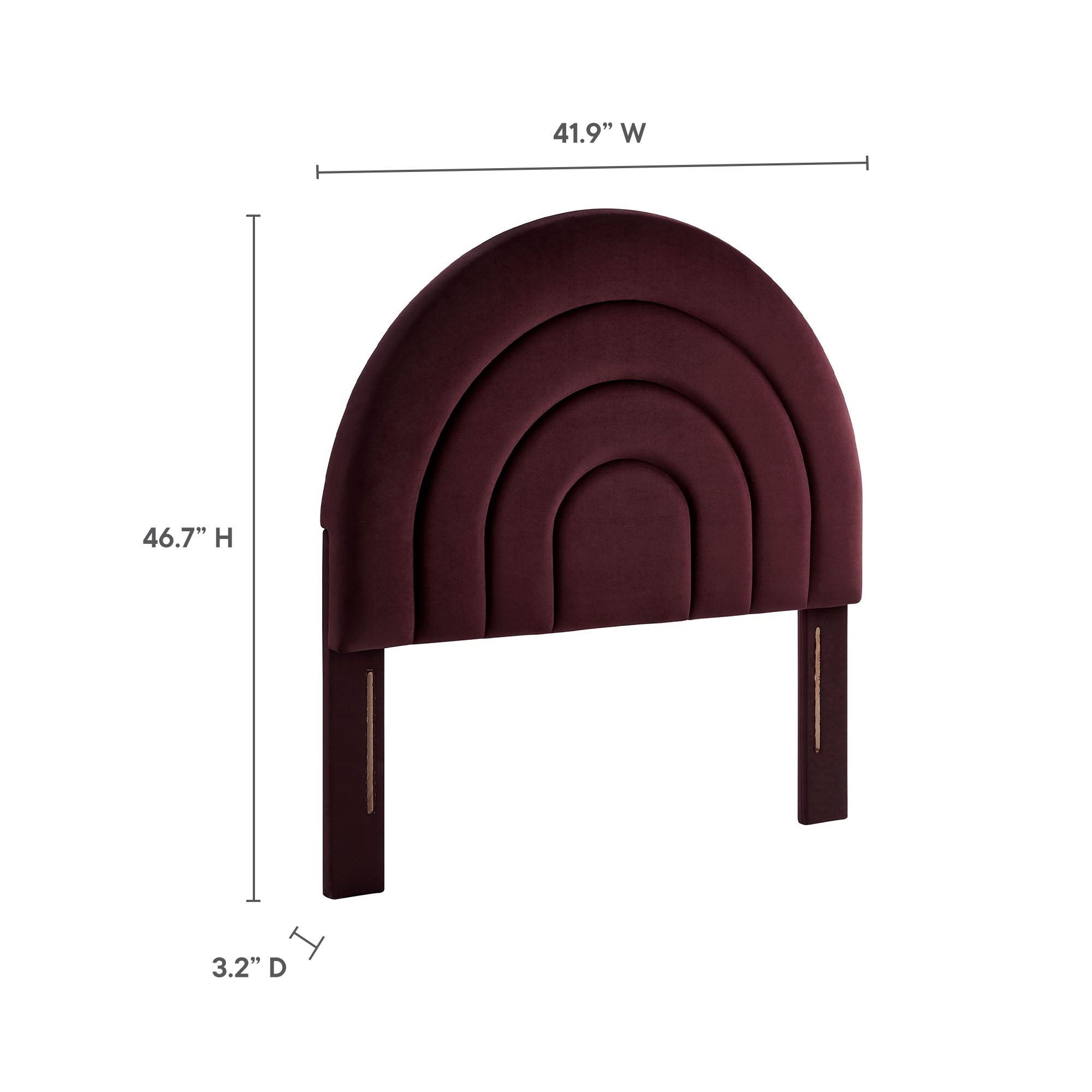 Solana Arched Performance Velvet Twin Headboard by Modway - Best Buy Furniture