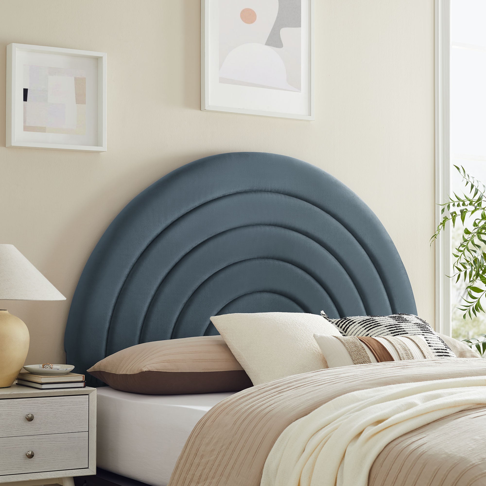 Solana Arched Performance Velvet Queen Headboard by Modway - Best Buy Furniture