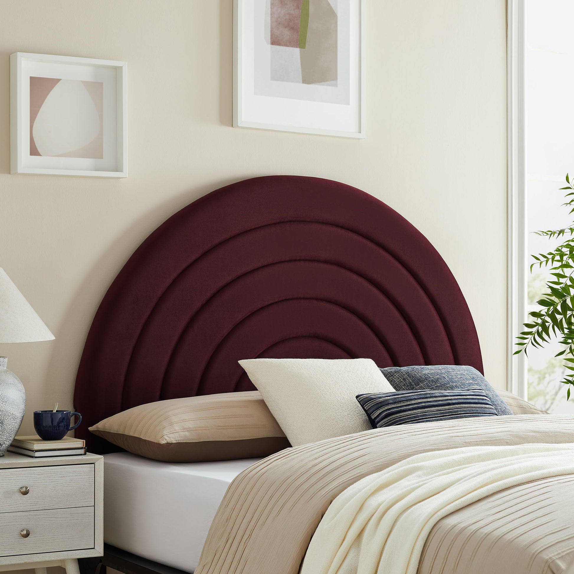 Solana Arched Performance Velvet Queen Headboard by Modway - Best Buy Furniture