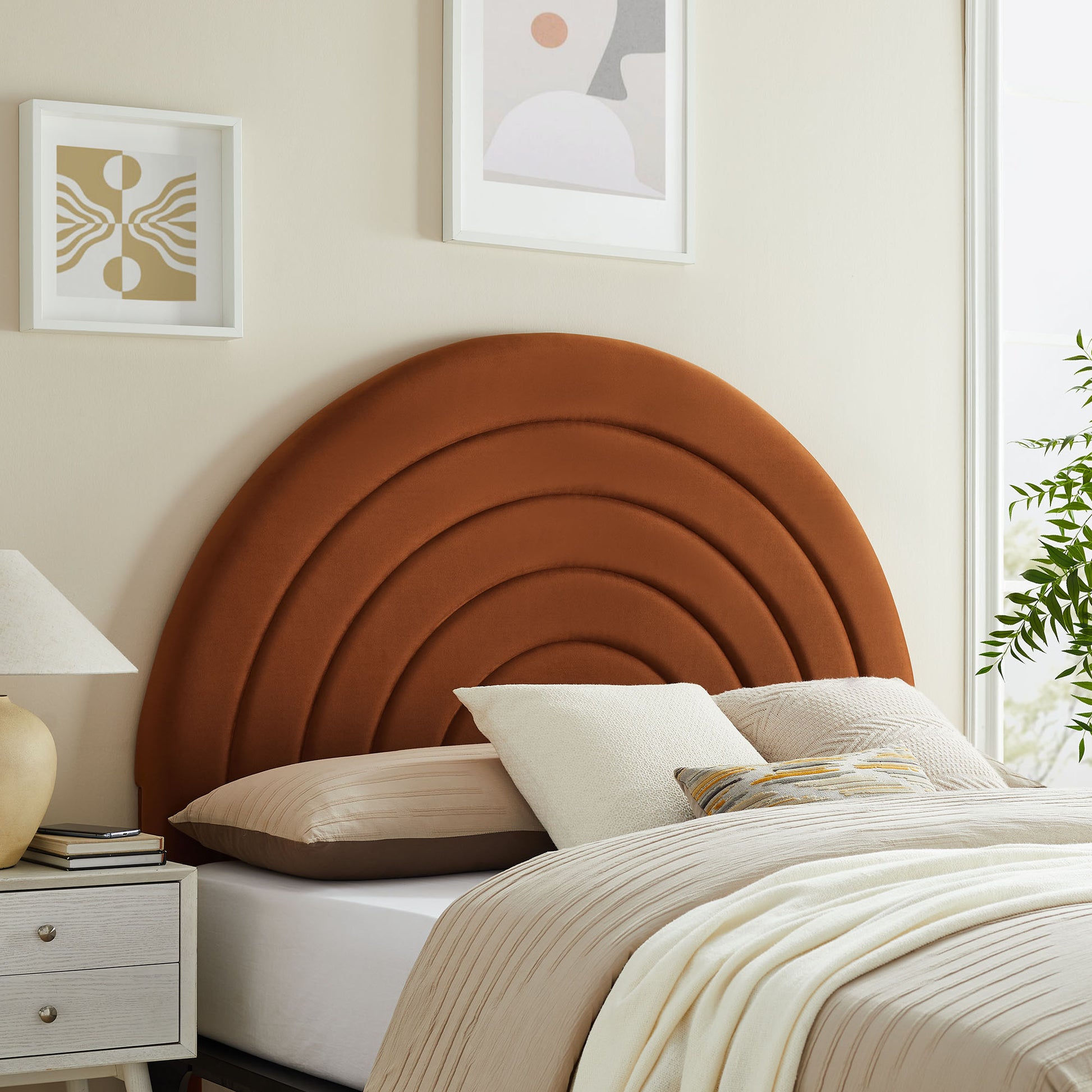 Solana Arched Performance Velvet Queen Headboard by Modway - Best Buy Furniture