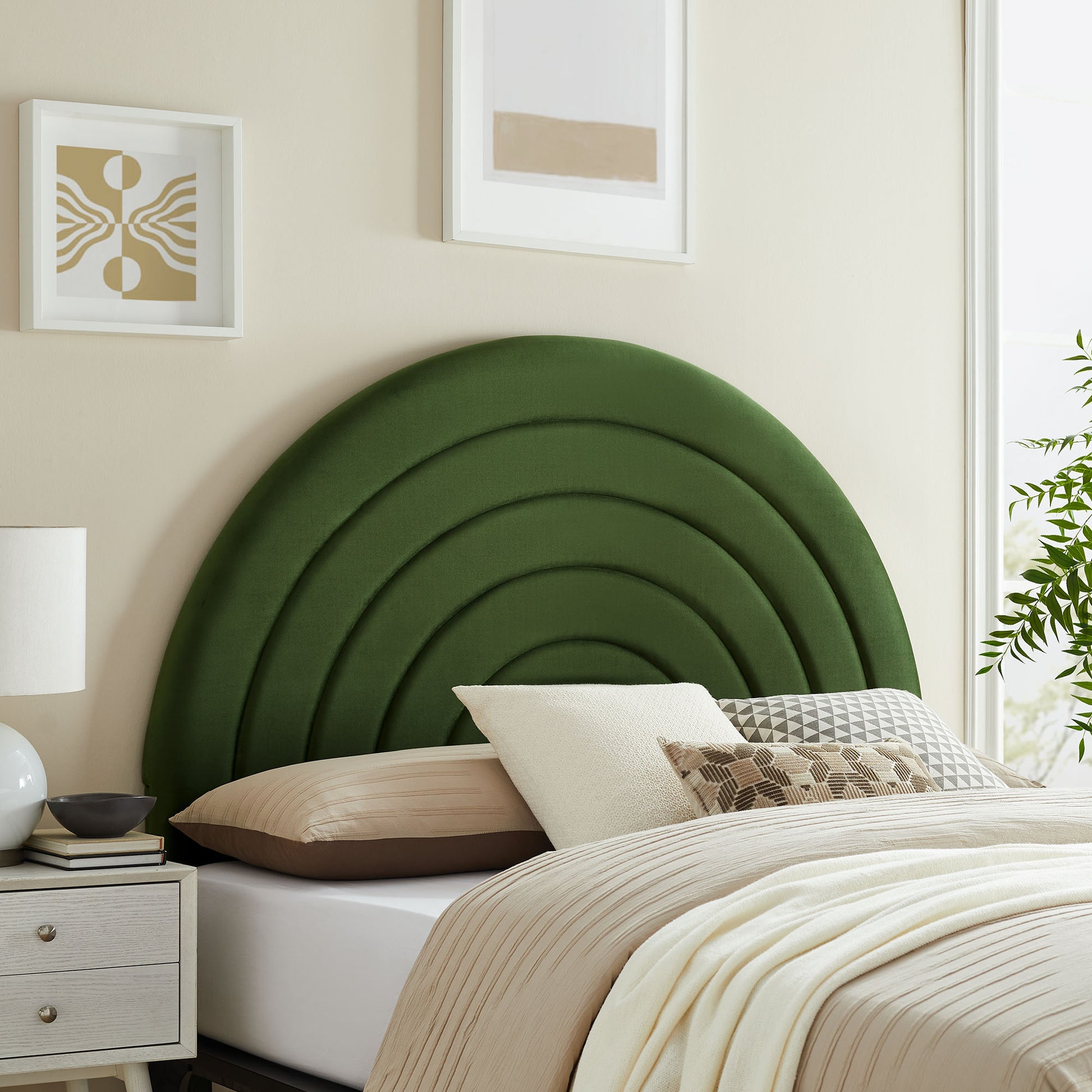 Solana Arched Performance Velvet King Headboard by Modway - Best Buy Furniture