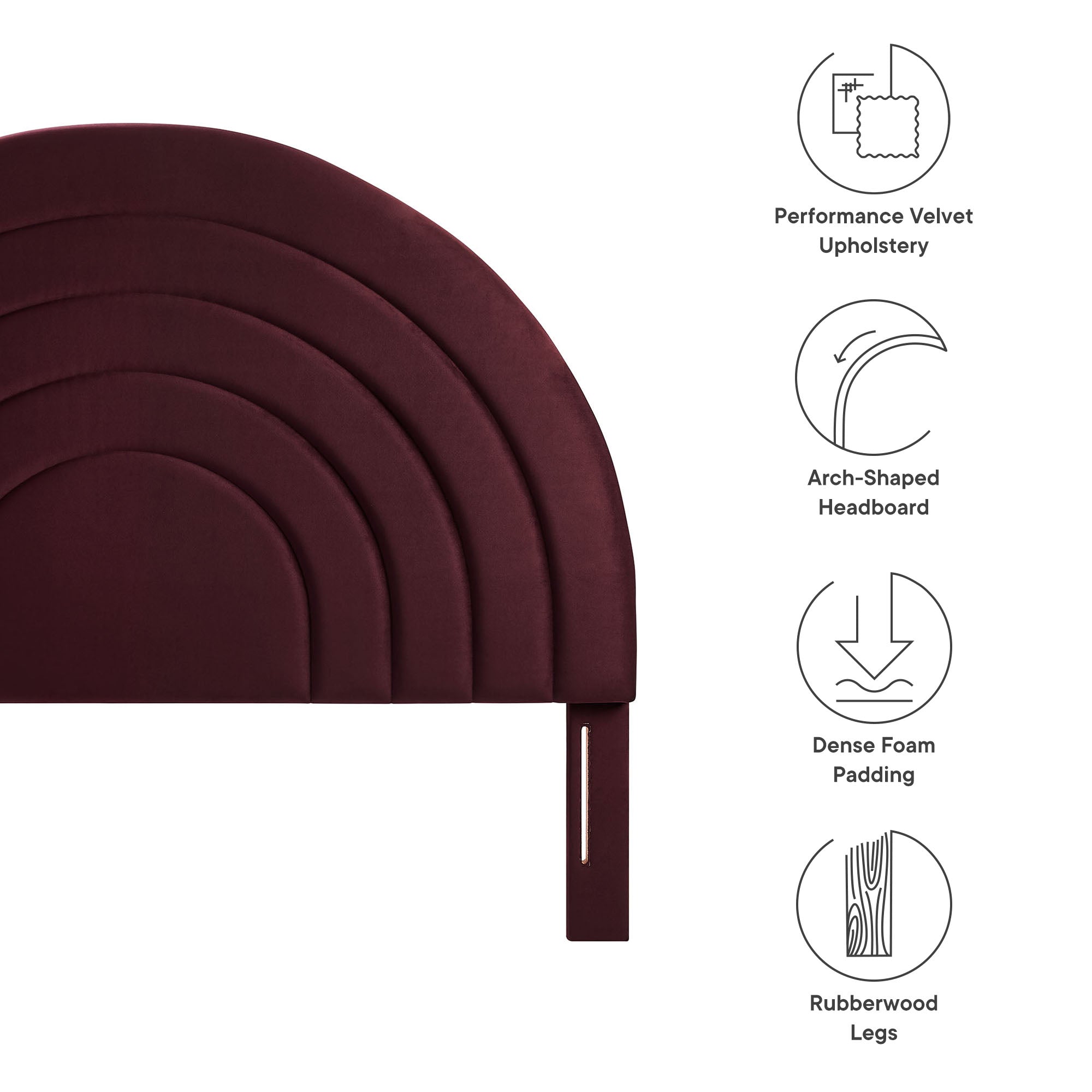 Solana Arched Performance Velvet King Headboard by Modway