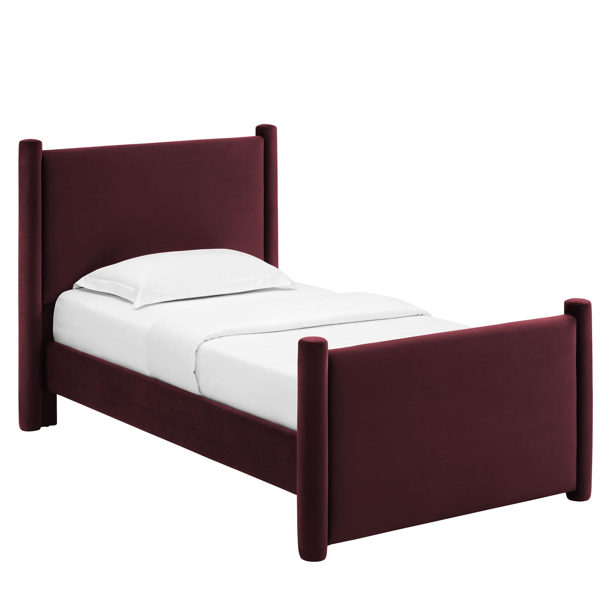 Rael Performance Velvet Twin Platform Bed by Modway - Best Buy Furniture
