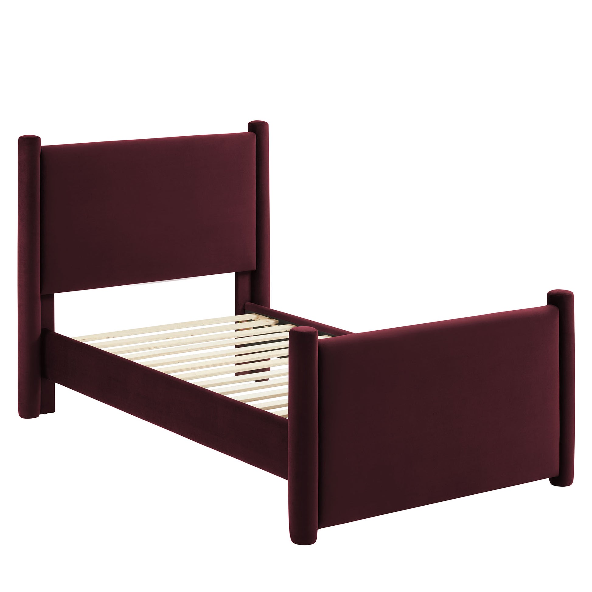 Rael Performance Velvet Twin Platform Bed by Modway - Best Buy Furniture