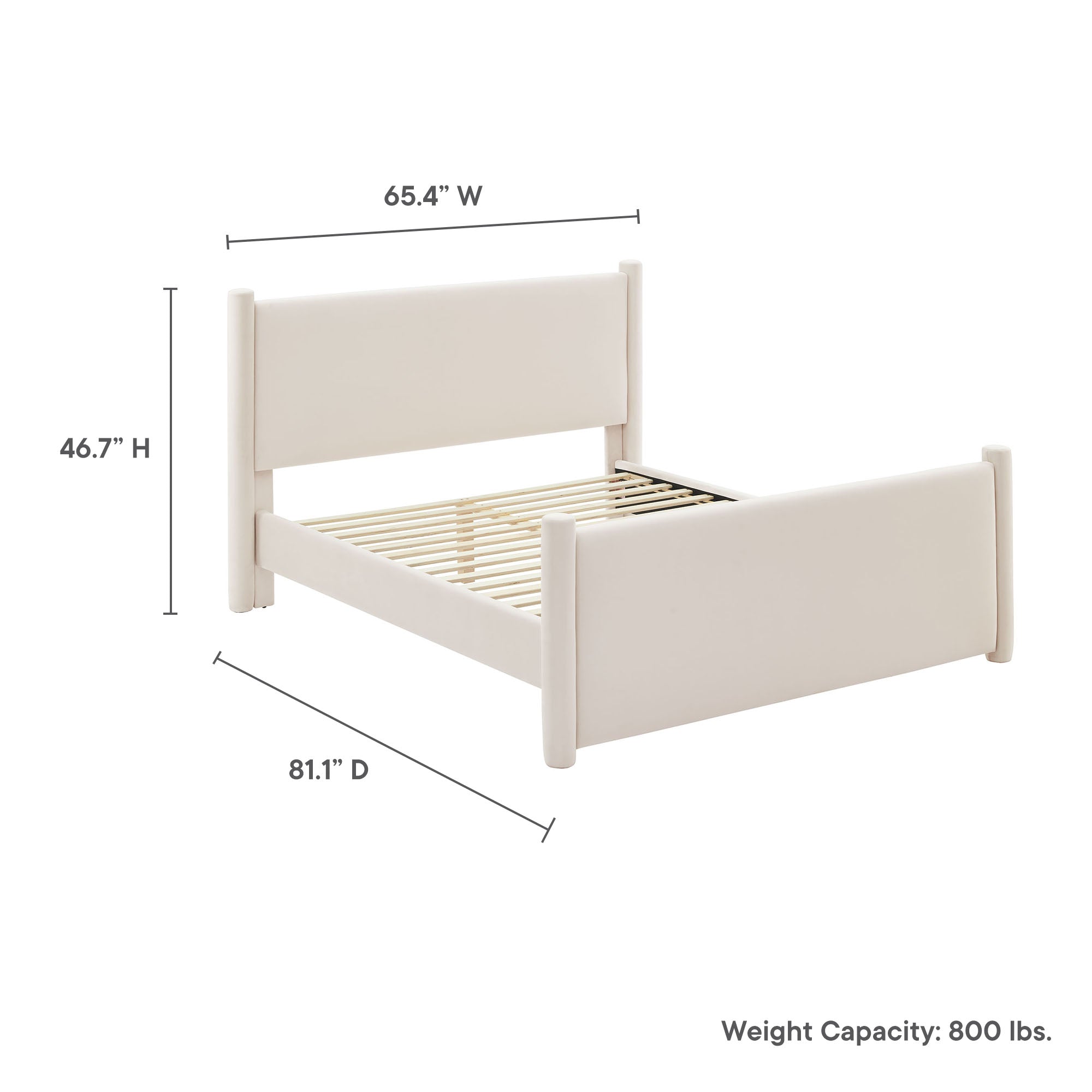 Rael Performance Velvet Full Platform Bed by Modway - Best Buy Furniture