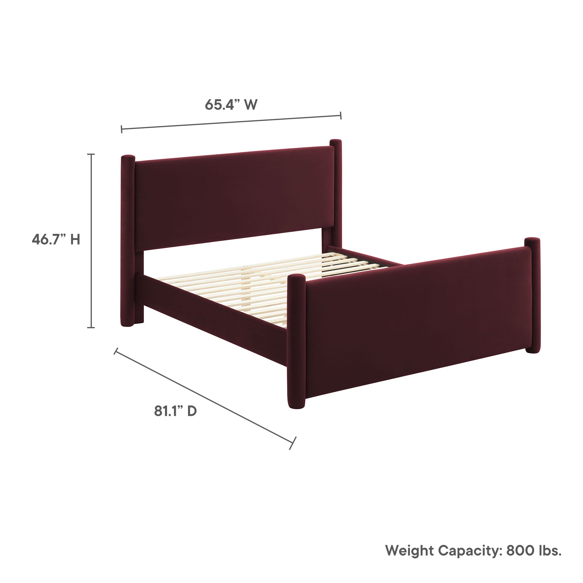 Rael Performance Velvet Full Platform Bed by Modway - Best Buy Furniture