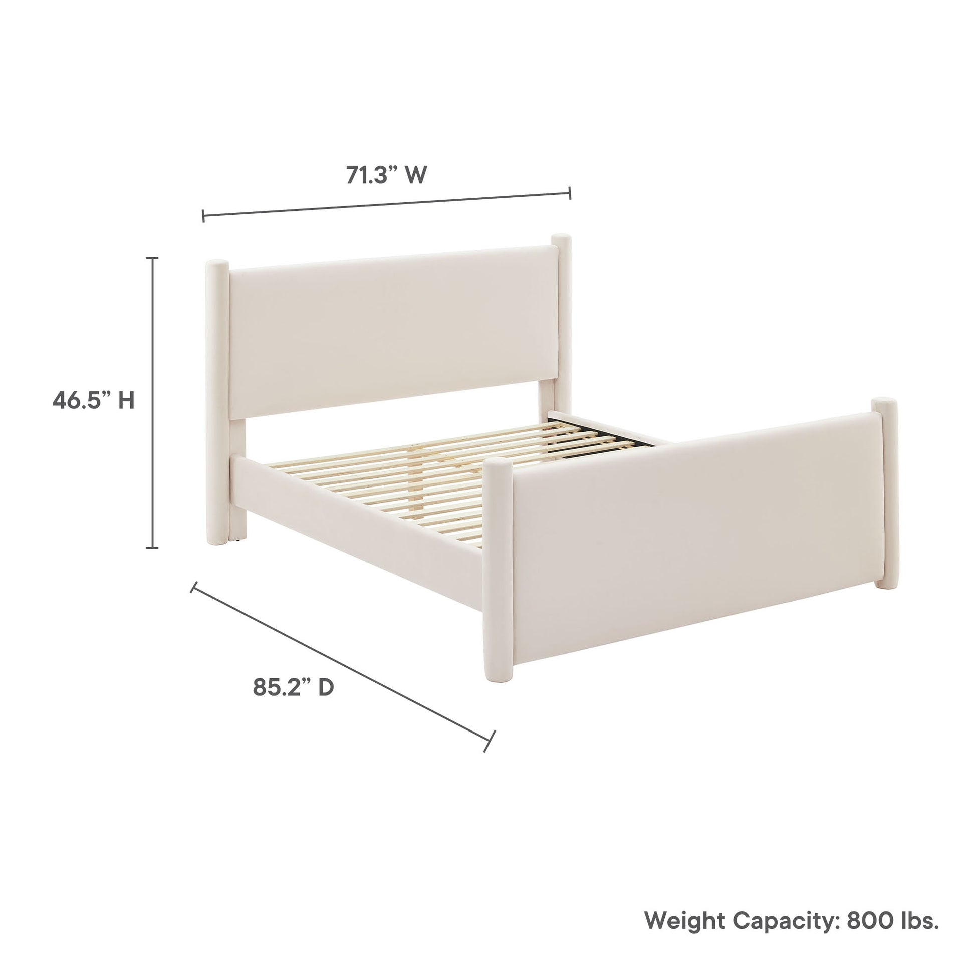 Rael Performance Velvet Queen Platform Bed by Modway - Best Buy Furniture