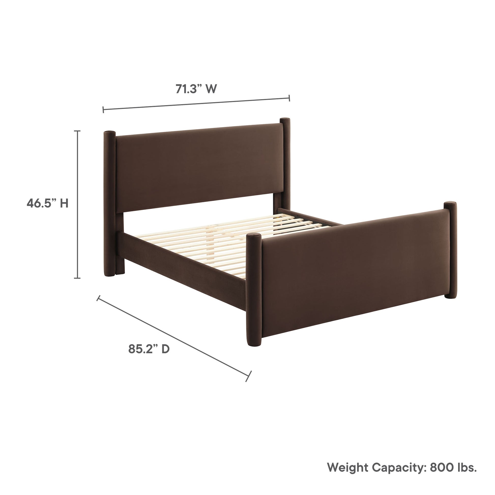 Rael Performance Velvet Queen Platform Bed by Modway - Best Buy Furniture