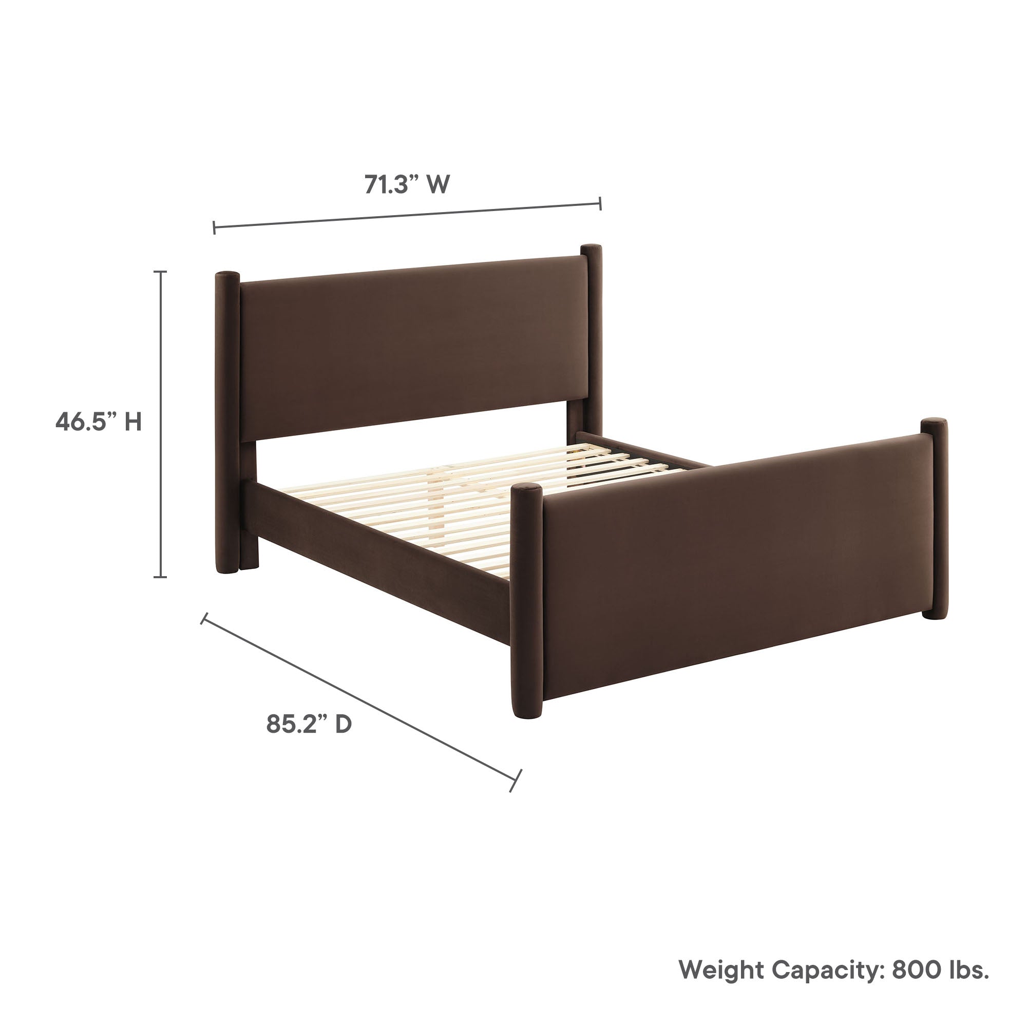 Rael Performance Velvet Queen Platform Bed by Modway - Best Buy Furniture