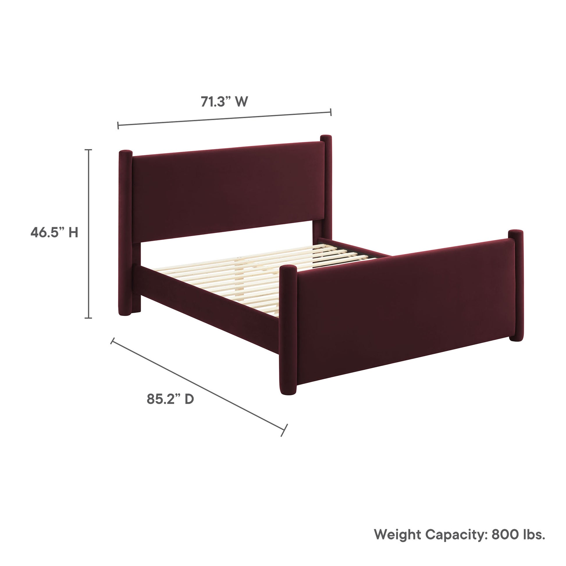 Rael Performance Velvet Queen Platform Bed by Modway - Best Buy Furniture