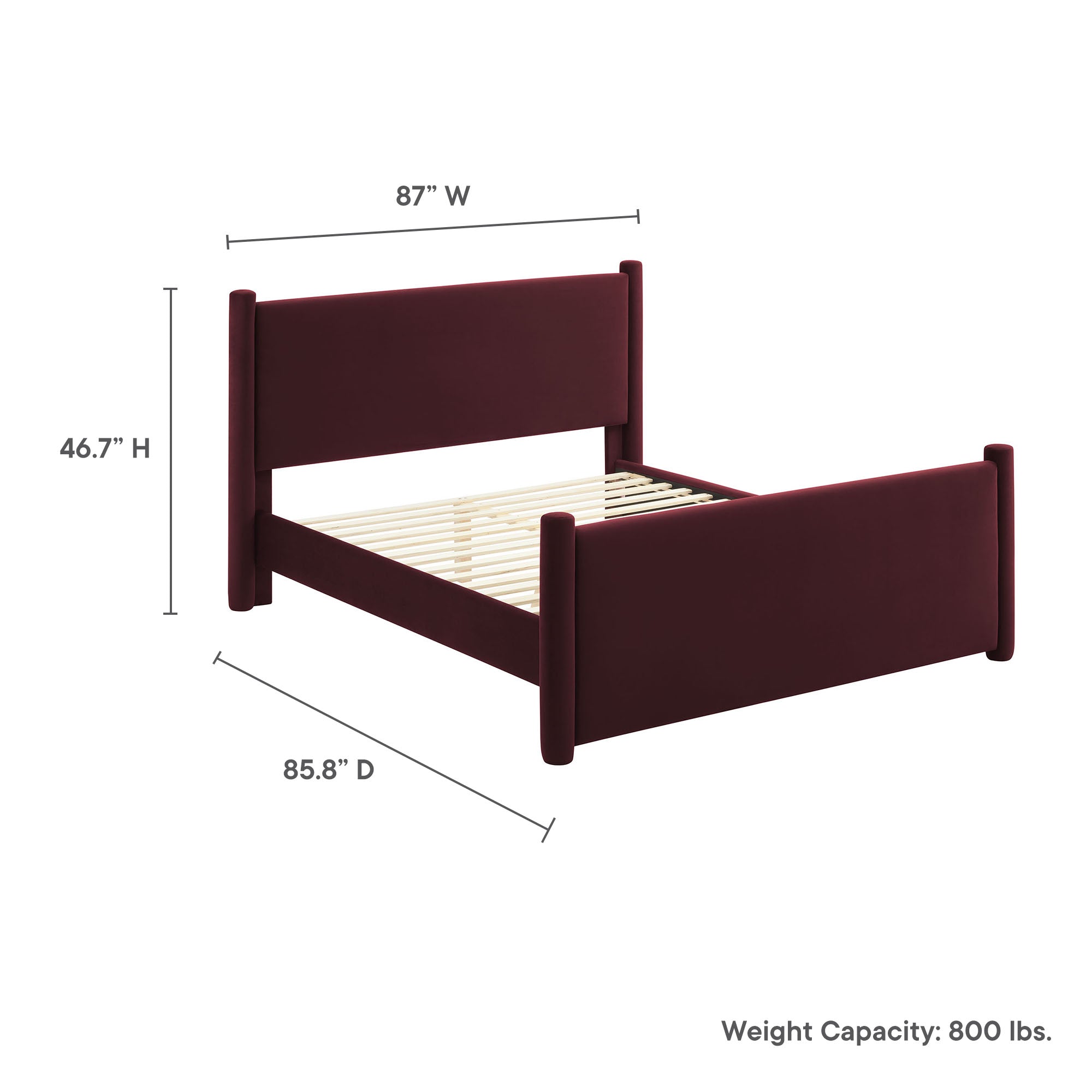 Rael Performance Velvet King Platform Bed by Modway - Best Buy Furniture
