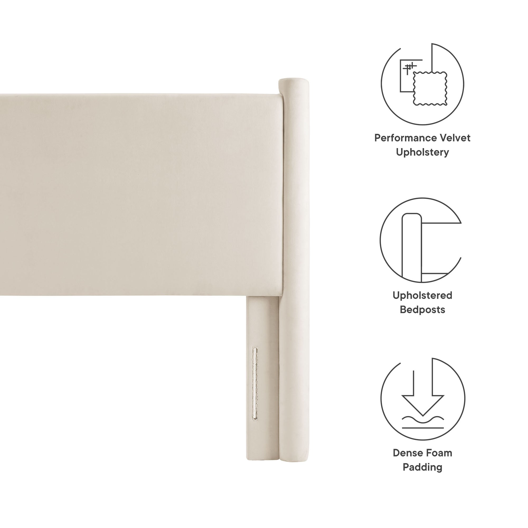 Rael Performance Velvet Twin Headboard by Modway - Best Buy Furniture