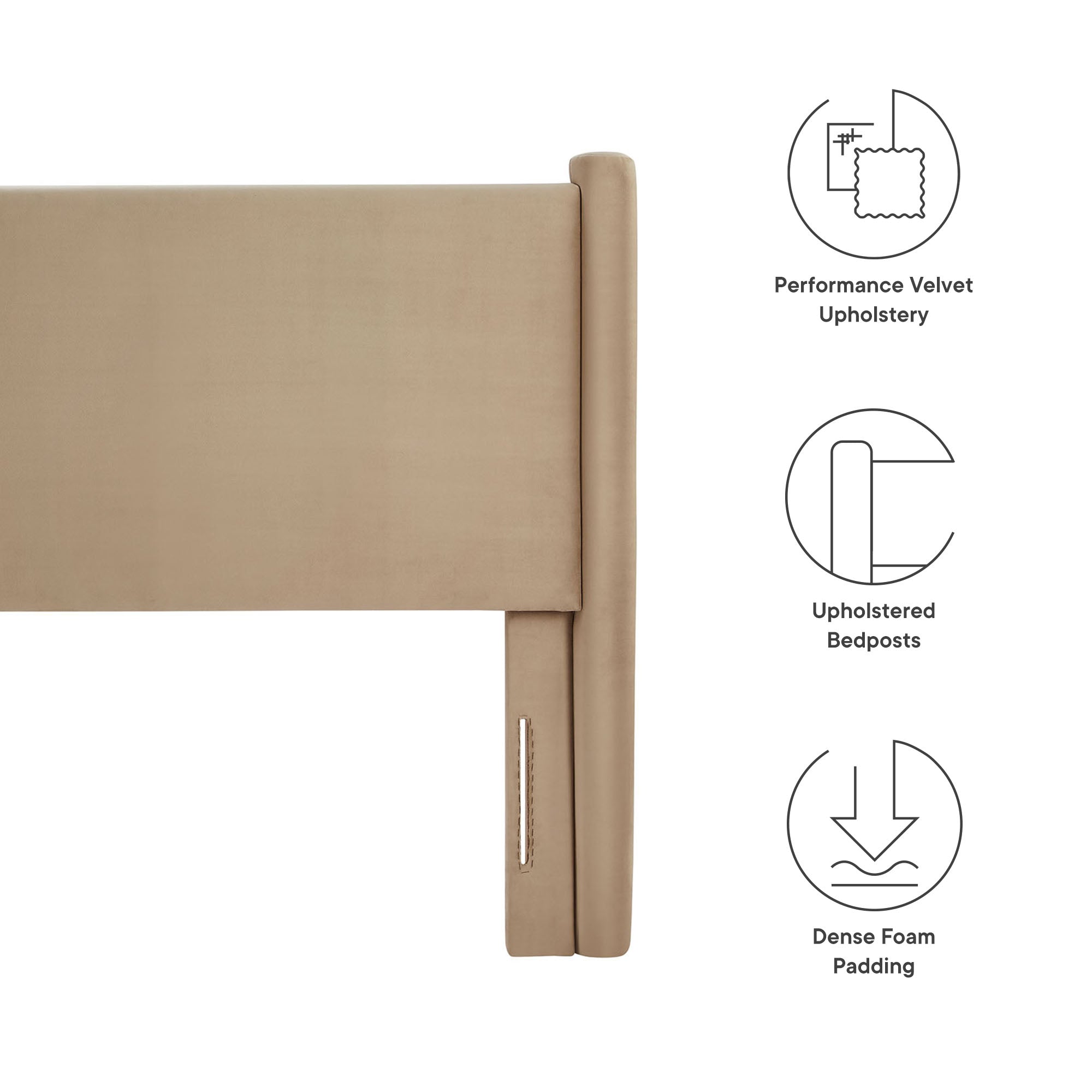 Rael Performance Velvet King Headboard by Modway - Best Buy Furniture