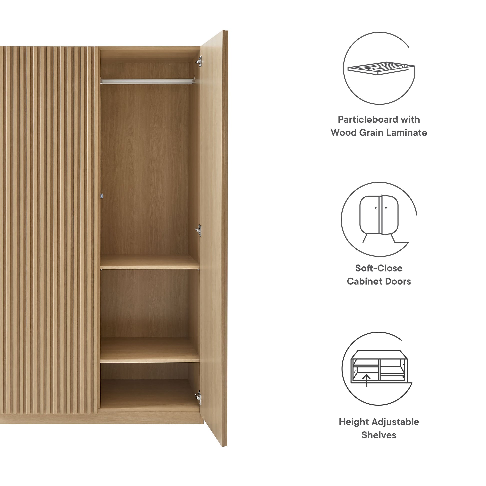 Render 2-Door Wardrobe Closet by Modway - Best Buy Furniture