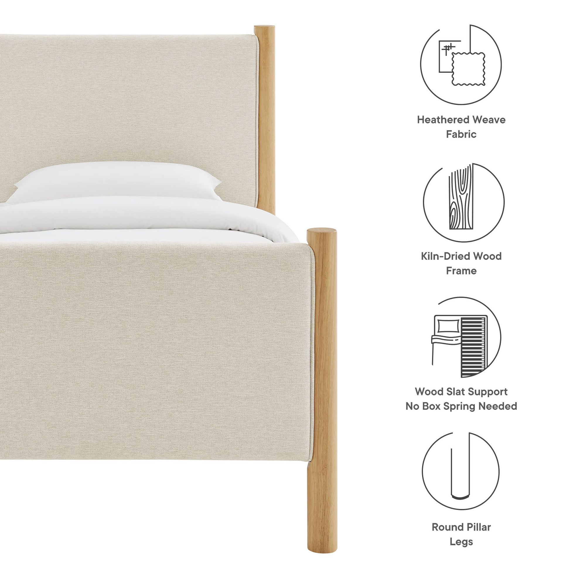 Maven Twin Size Fabric Upholstered Platform Bed by Modway - Best Buy Furniture