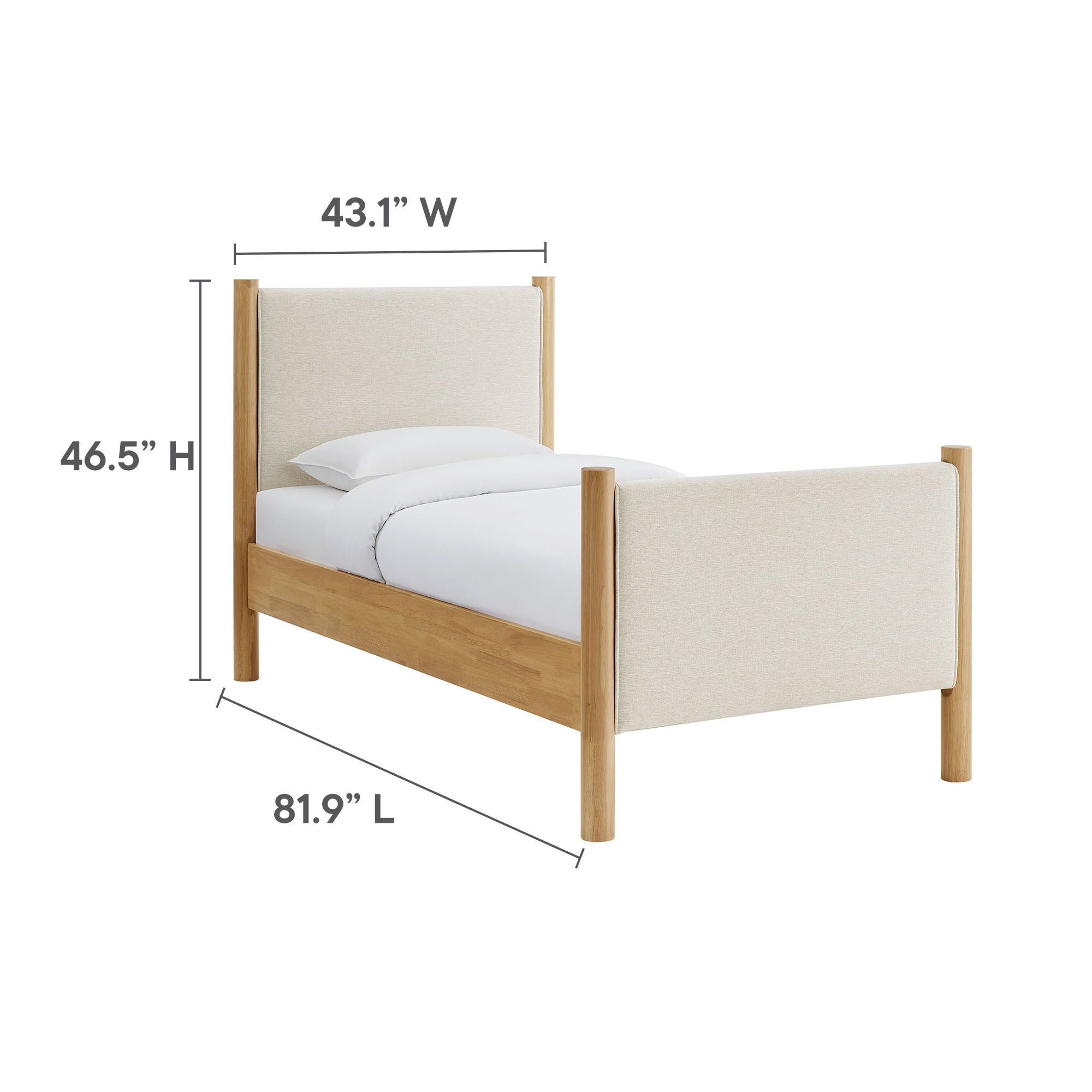 Maven Twin Size Fabric Upholstered Platform Bed by Modway - Best Buy Furniture