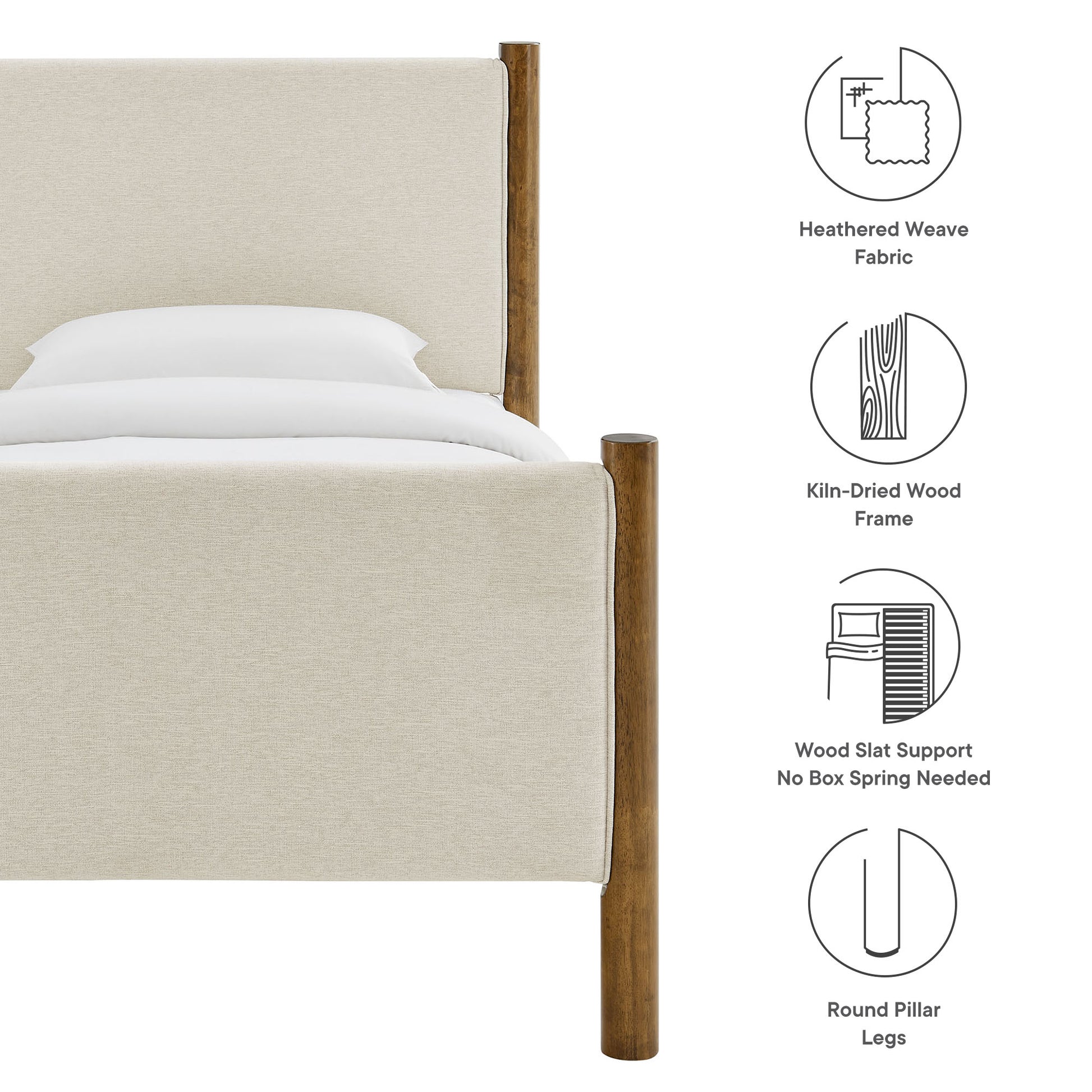 Maven Twin Size Fabric Upholstered Platform Bed by Modway - Best Buy Furniture