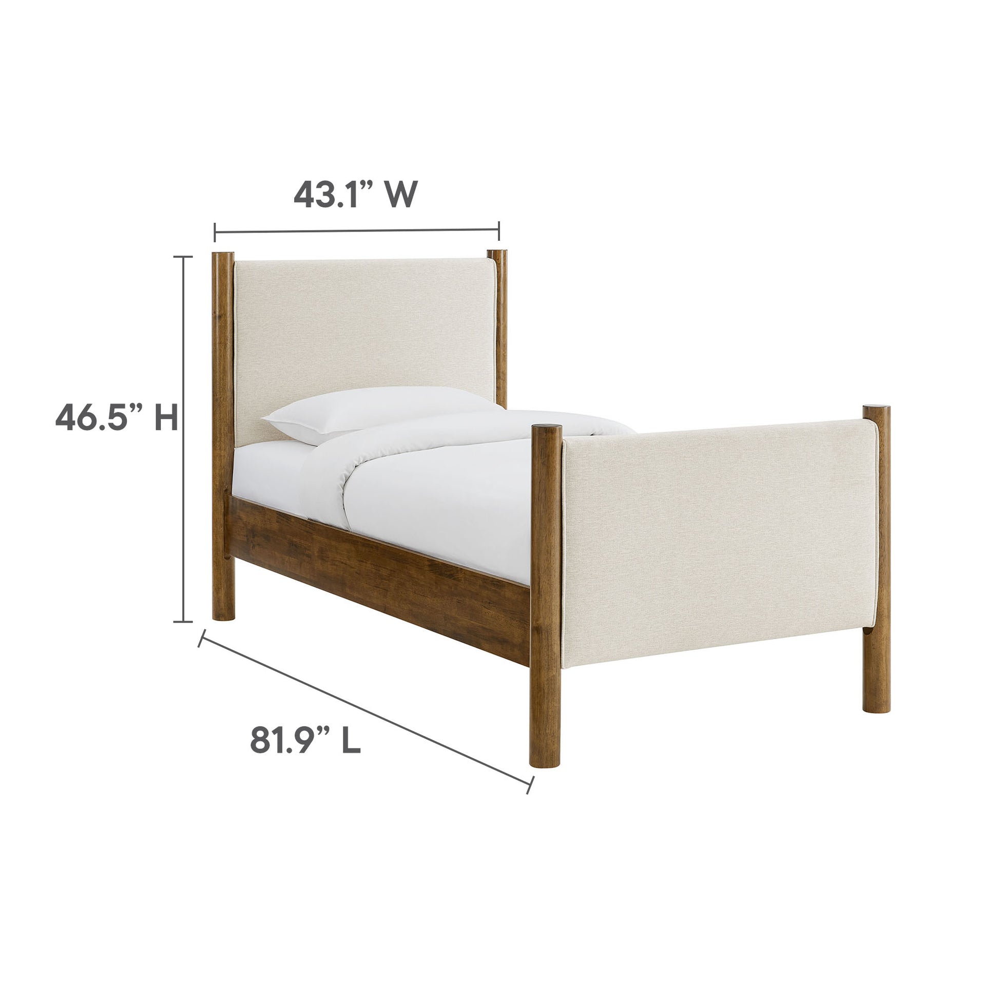 Maven Twin Size Fabric Upholstered Platform Bed by Modway - Best Buy Furniture