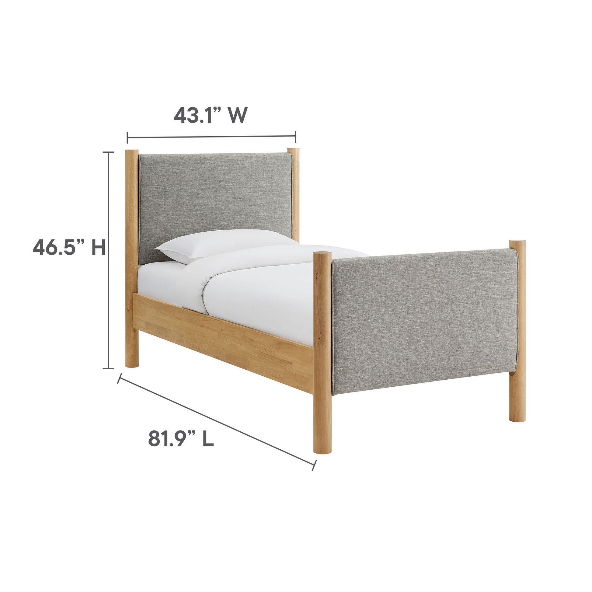 Maven Twin Size Fabric Upholstered Platform Bed by Modway - Best Buy Furniture