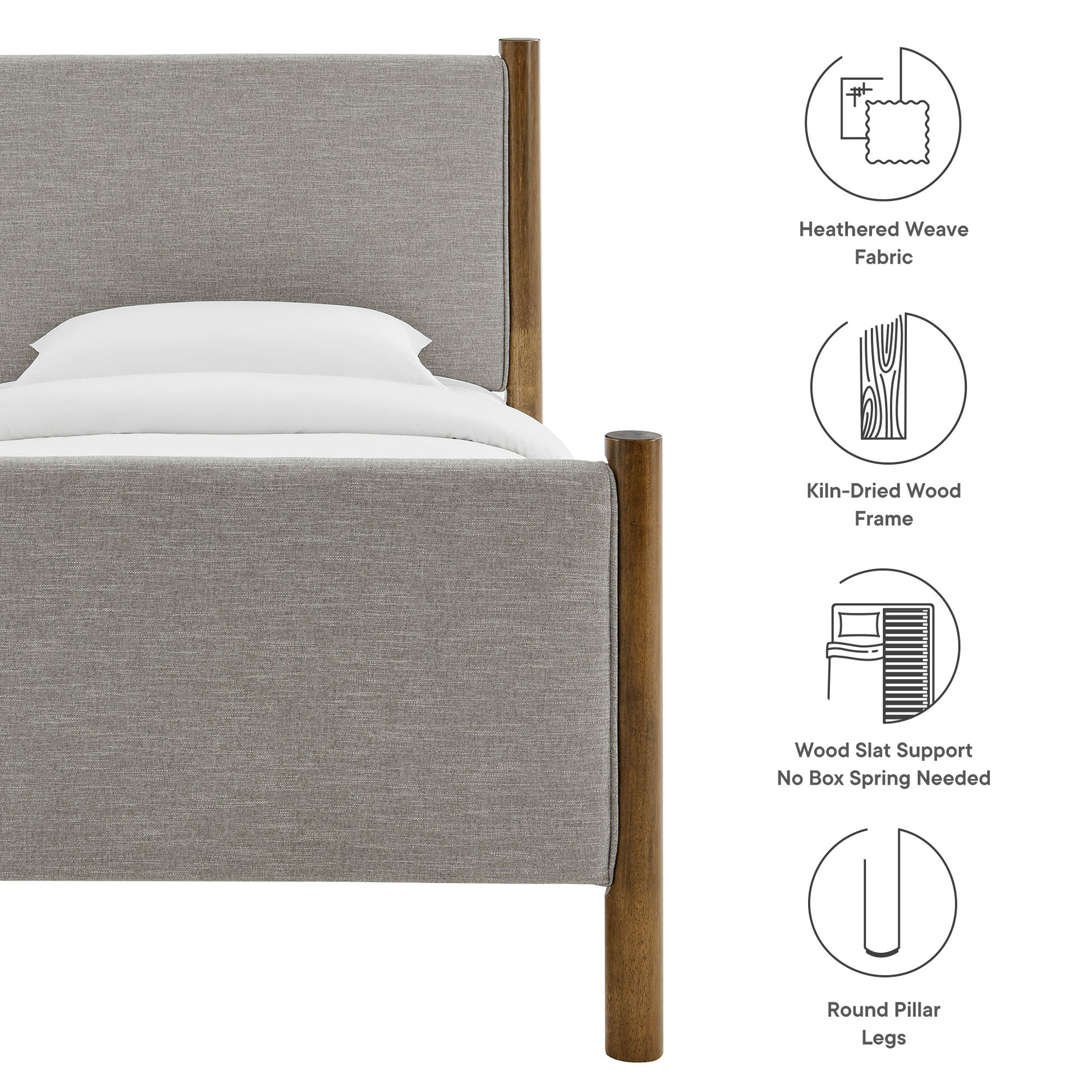 Maven Twin Size Fabric Upholstered Platform Bed by Modway - Best Buy Furniture