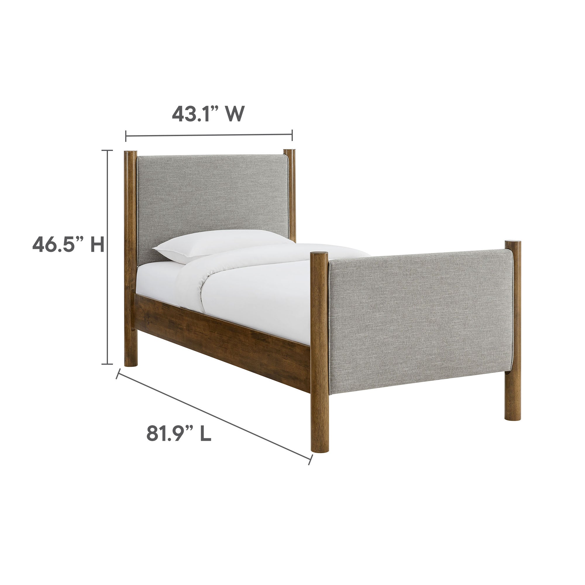 Maven Twin Size Fabric Upholstered Platform Bed by Modway - Best Buy Furniture