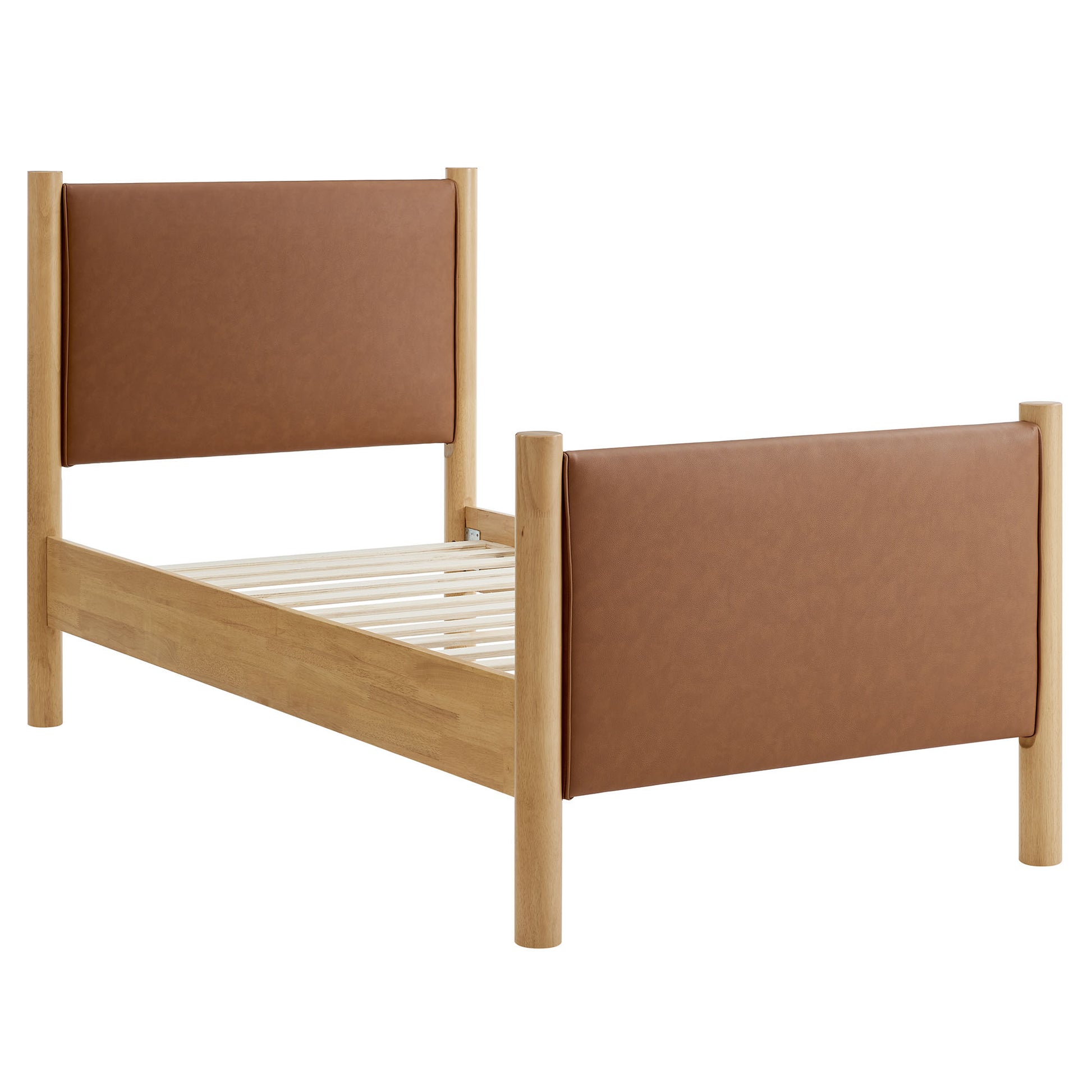 Maven Twin Size Vegan Leather Upholstered Platform Bed by Modway - Best Buy Furniture