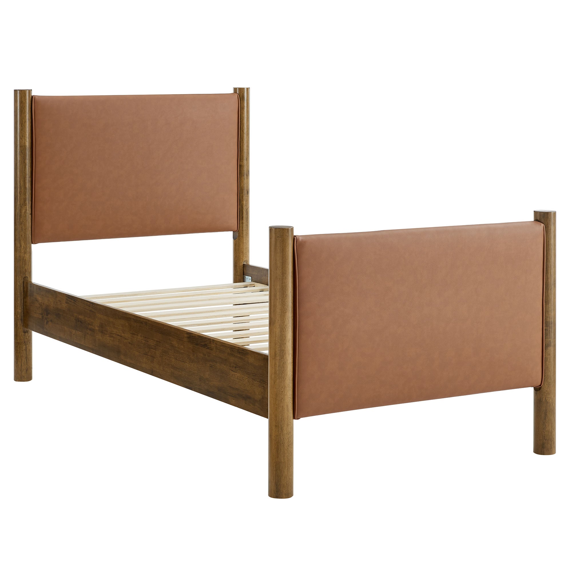 Maven Twin Size Vegan Leather Upholstered Platform Bed by Modway - Best Buy Furniture