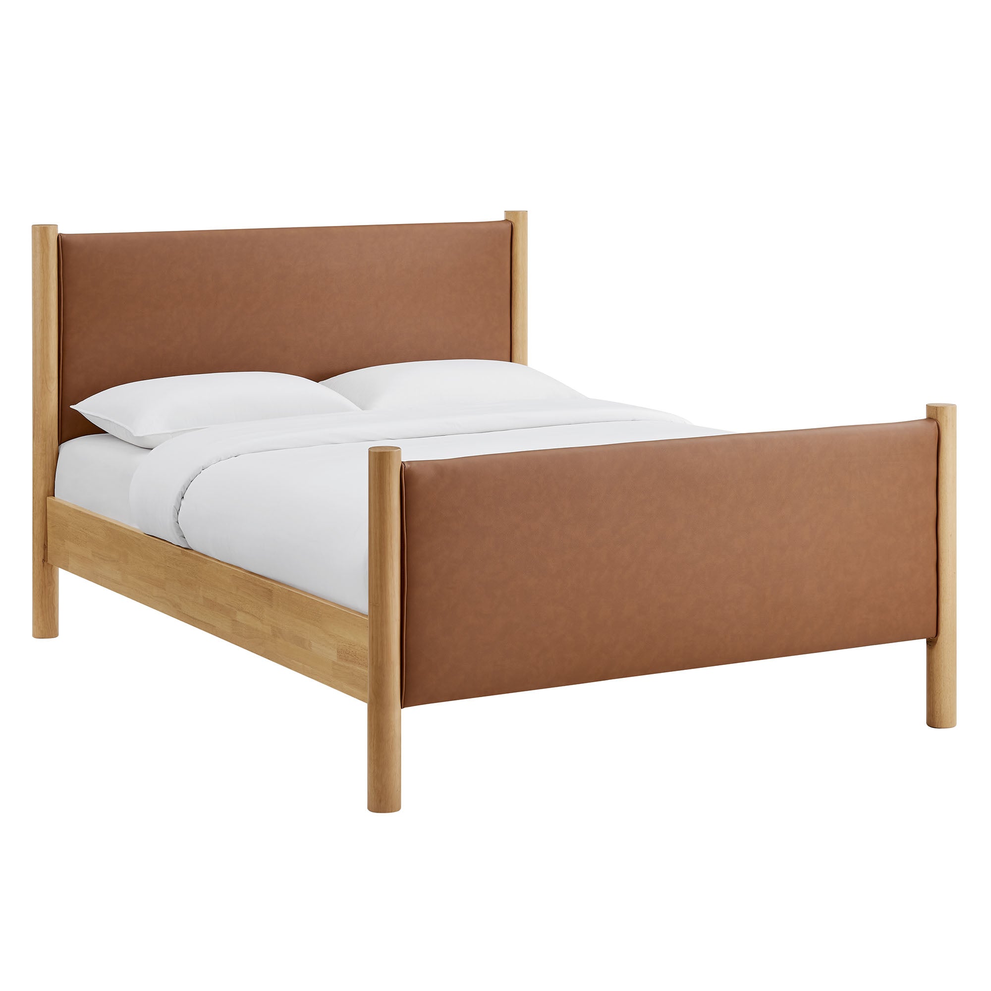 Maven Queen Size Vegan Leather Upholstered Platform Bed by Modway