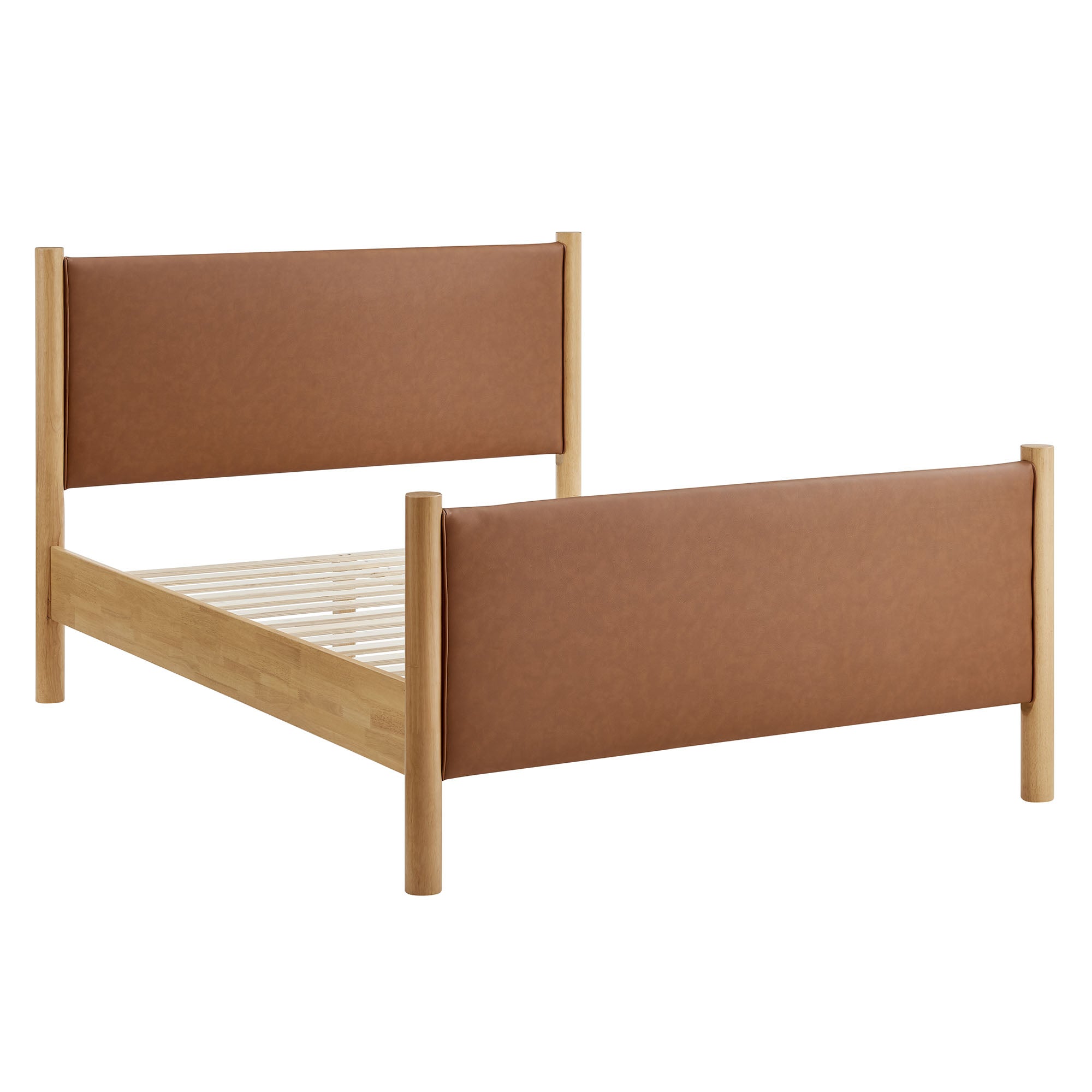 Maven Queen Size Vegan Leather Upholstered Platform Bed by Modway - Best Buy Furniture