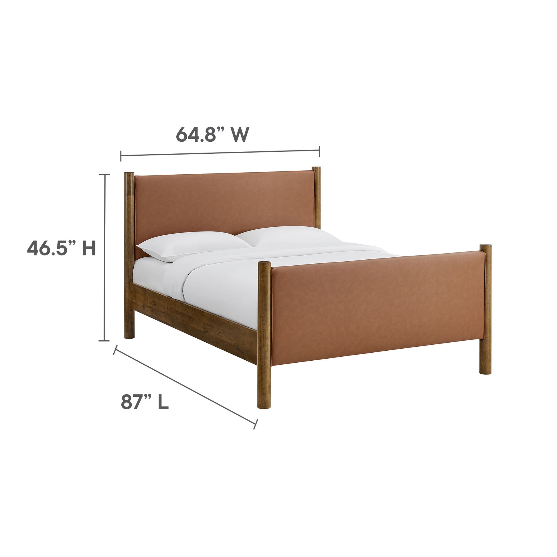 Maven Queen Size Vegan Leather Upholstered Platform Bed by Modway - Best Buy Furniture