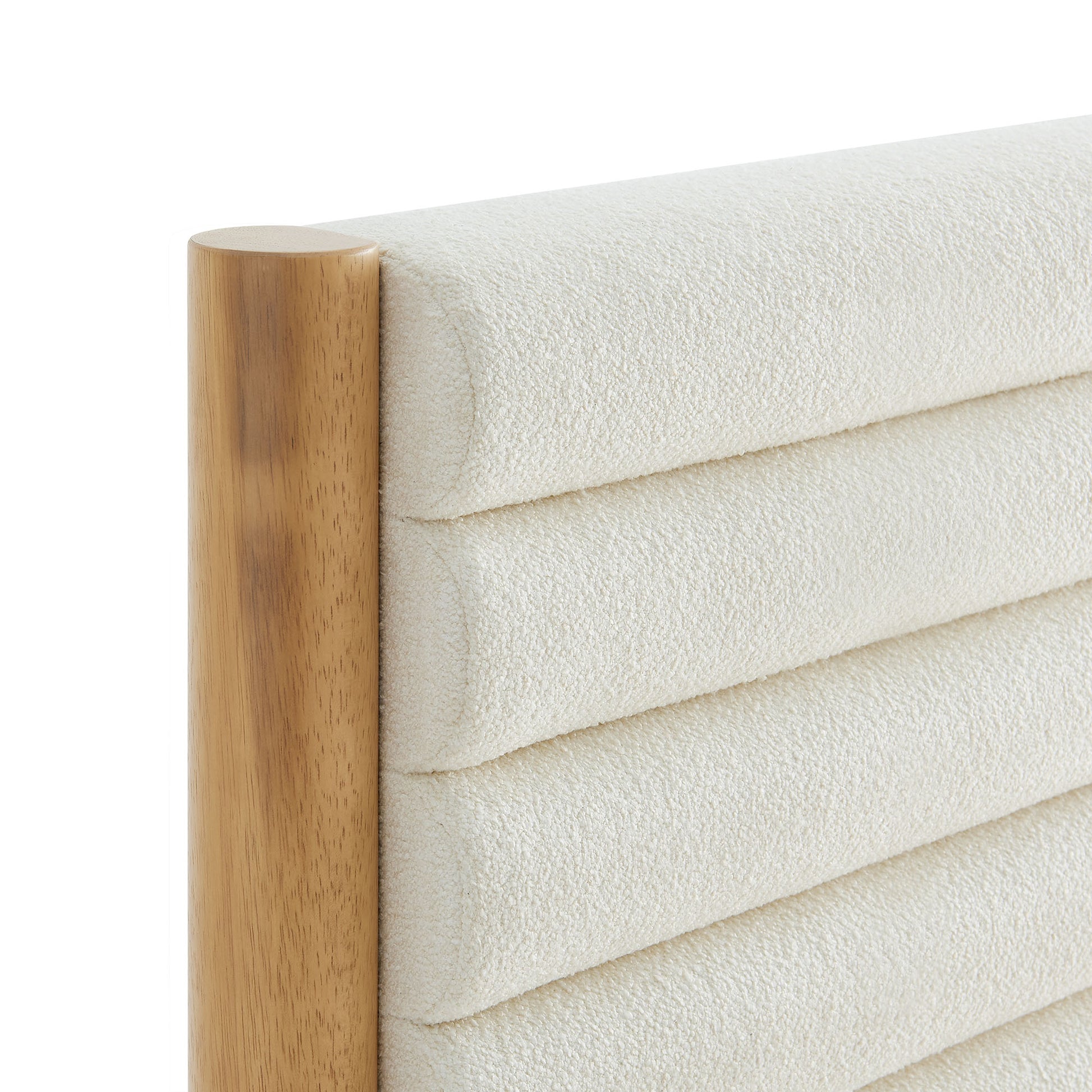 Olea Channel Tufted Boucle Solid Wood Twin Platform Bed by Modway - Best Buy Furniture