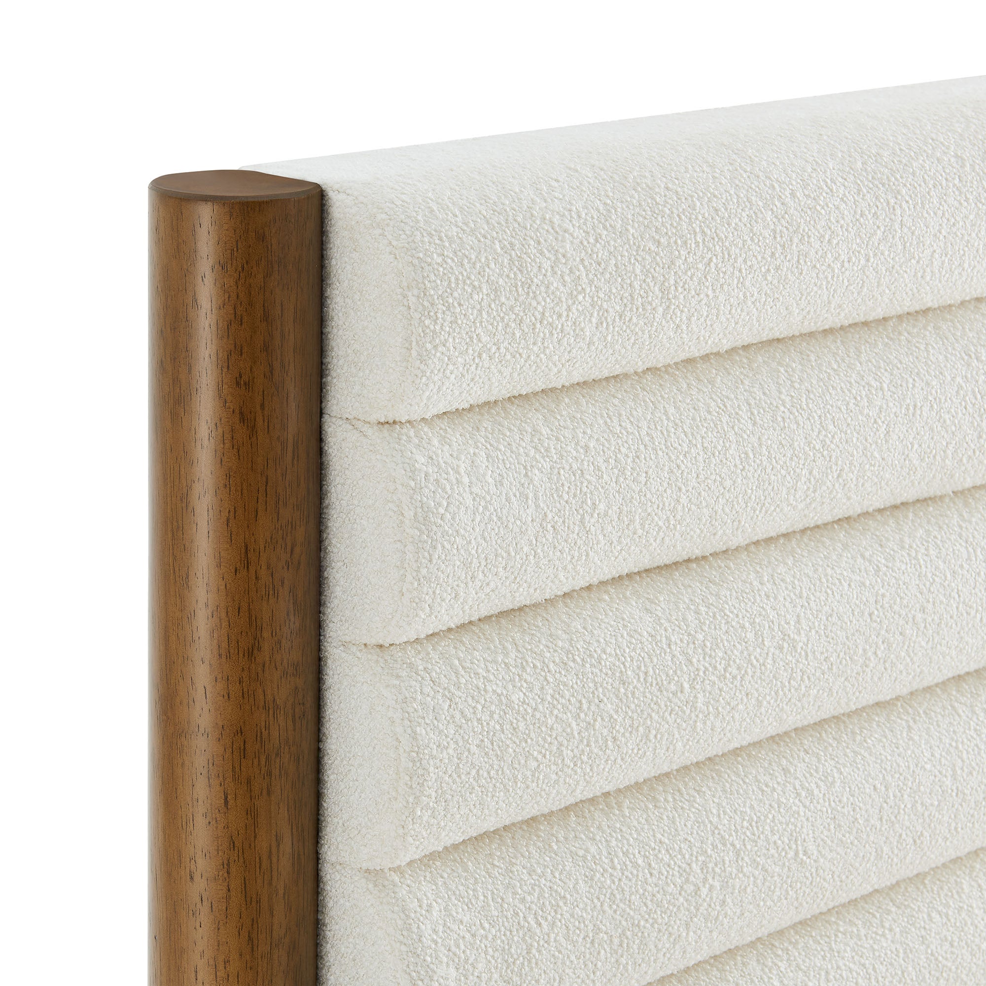 Olea Channel Tufted Boucle Solid Wood Twin Platform Bed by Modway - Best Buy Furniture