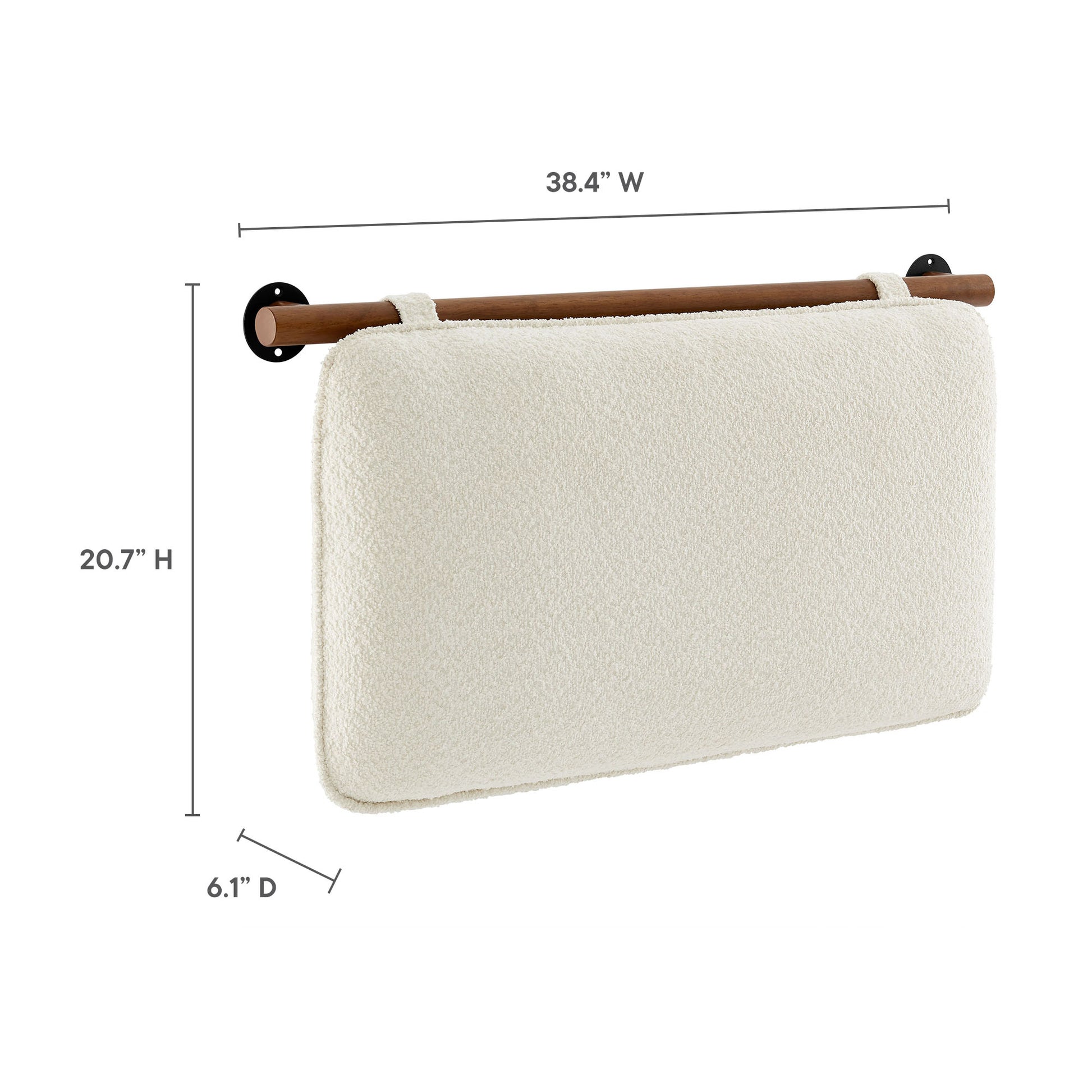 Anela Wall-Mounted Chenille Upholstered Twin Headboard by Modway - Best Buy Furniture