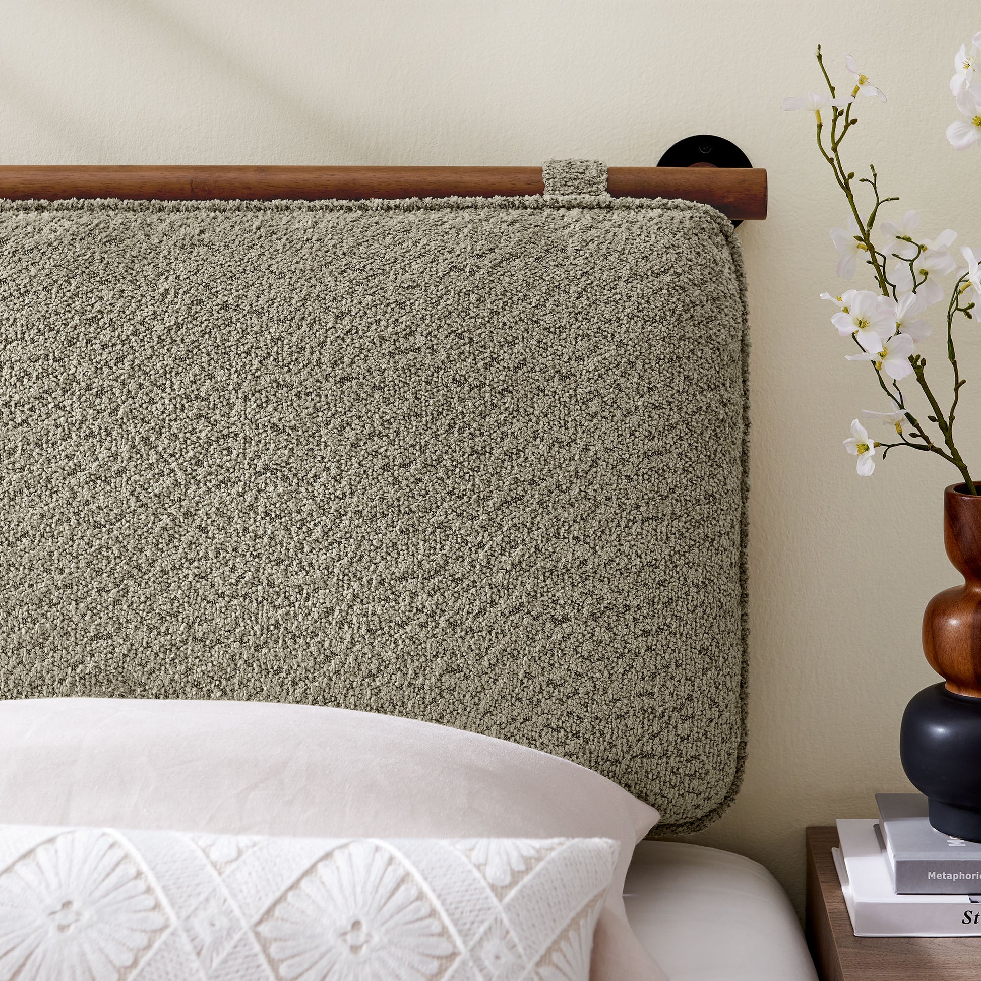 Anela Wall-Mounted Chenille Upholstered Twin Headboard by Modway - Best Buy Furniture