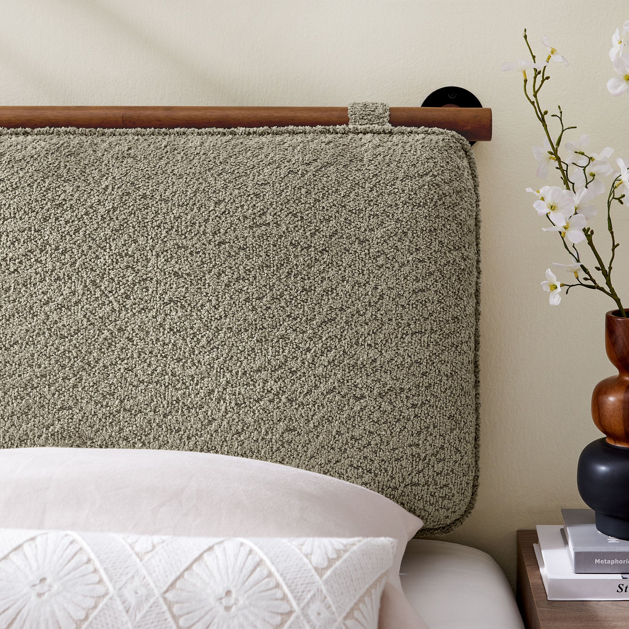Anela Wall-Mounted Chenille Upholstered Twin Headboard by Modway - Best Buy Furniture