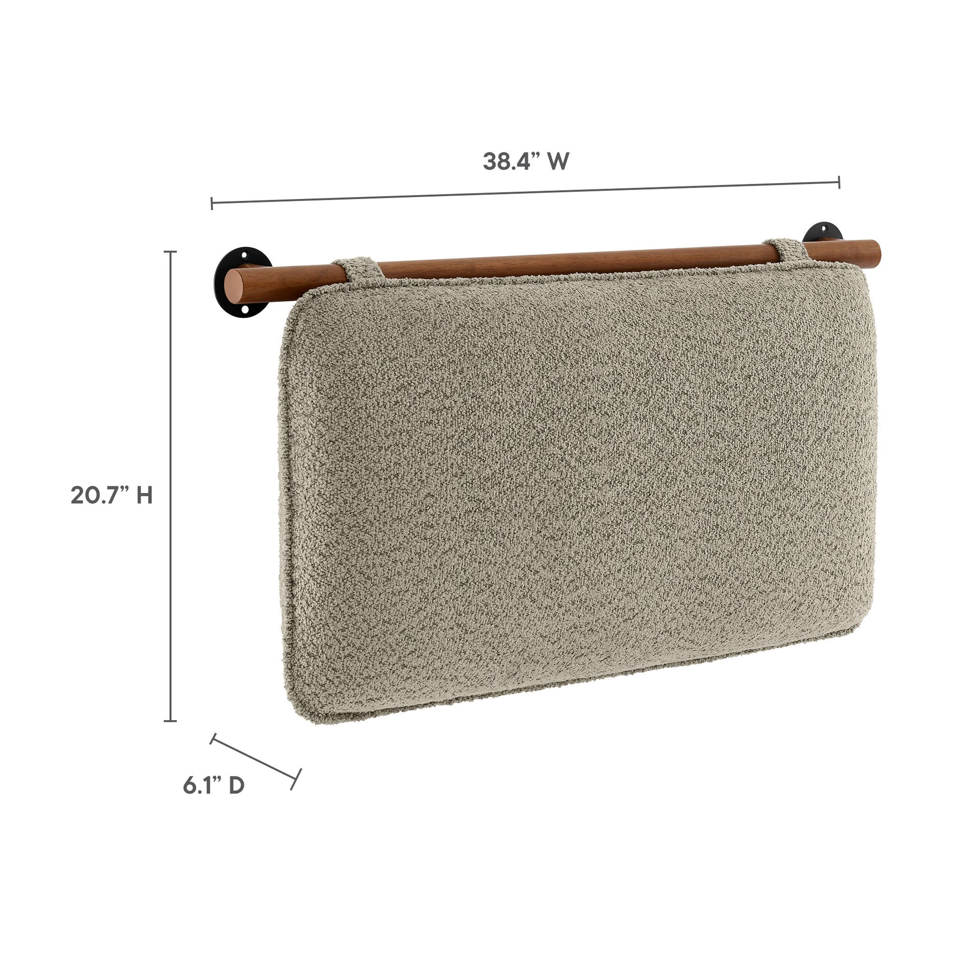 Anela Wall-Mounted Chenille Upholstered Twin Headboard by Modway - Best Buy Furniture