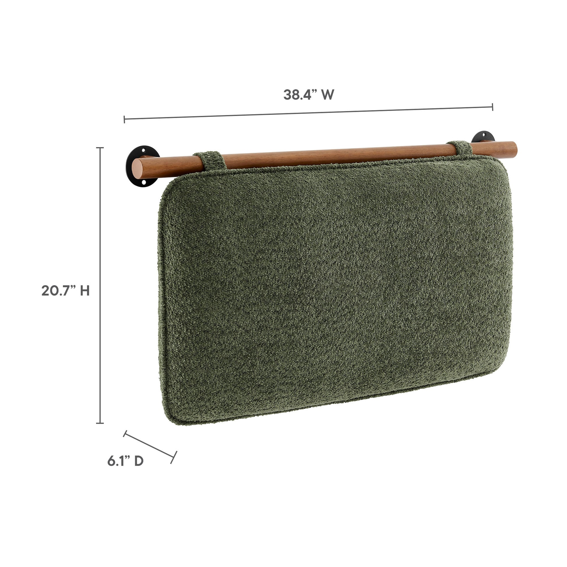 Anela Wall-Mounted Chenille Upholstered Twin Headboard by Modway - Best Buy Furniture