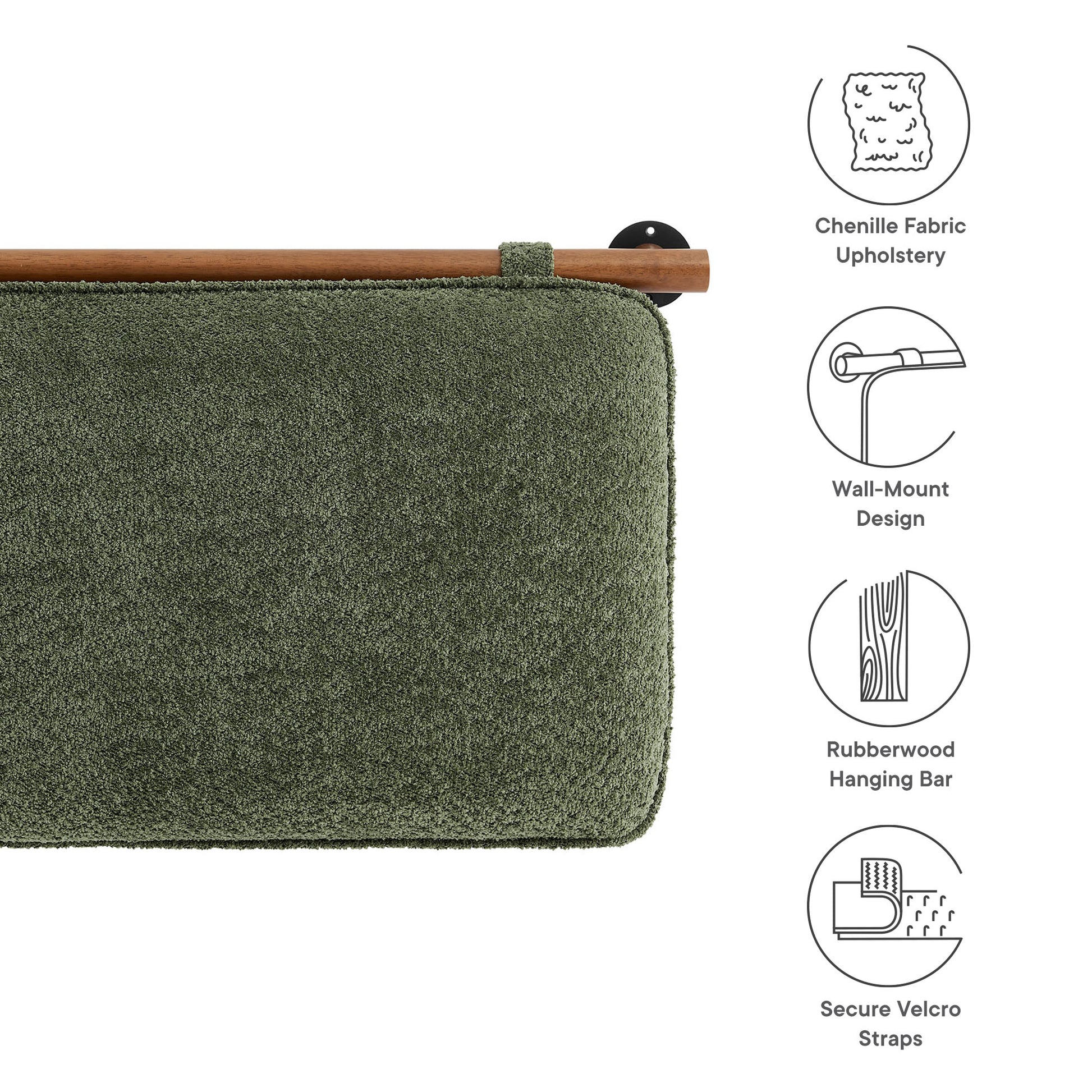 Anela Wall-Mounted Chenille Upholstered Full Headboard by Modway - Best Buy Furniture