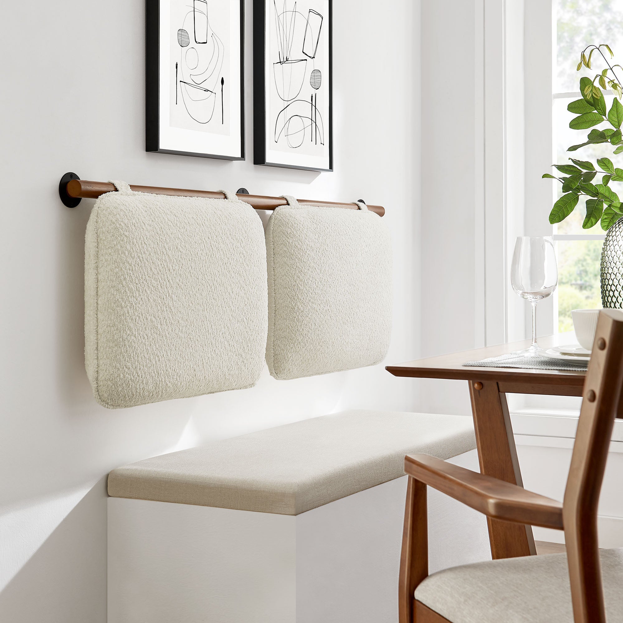 Anela Wall-Mounted Chenille Upholstered King Size Headboard by Modway - Best Buy Furniture