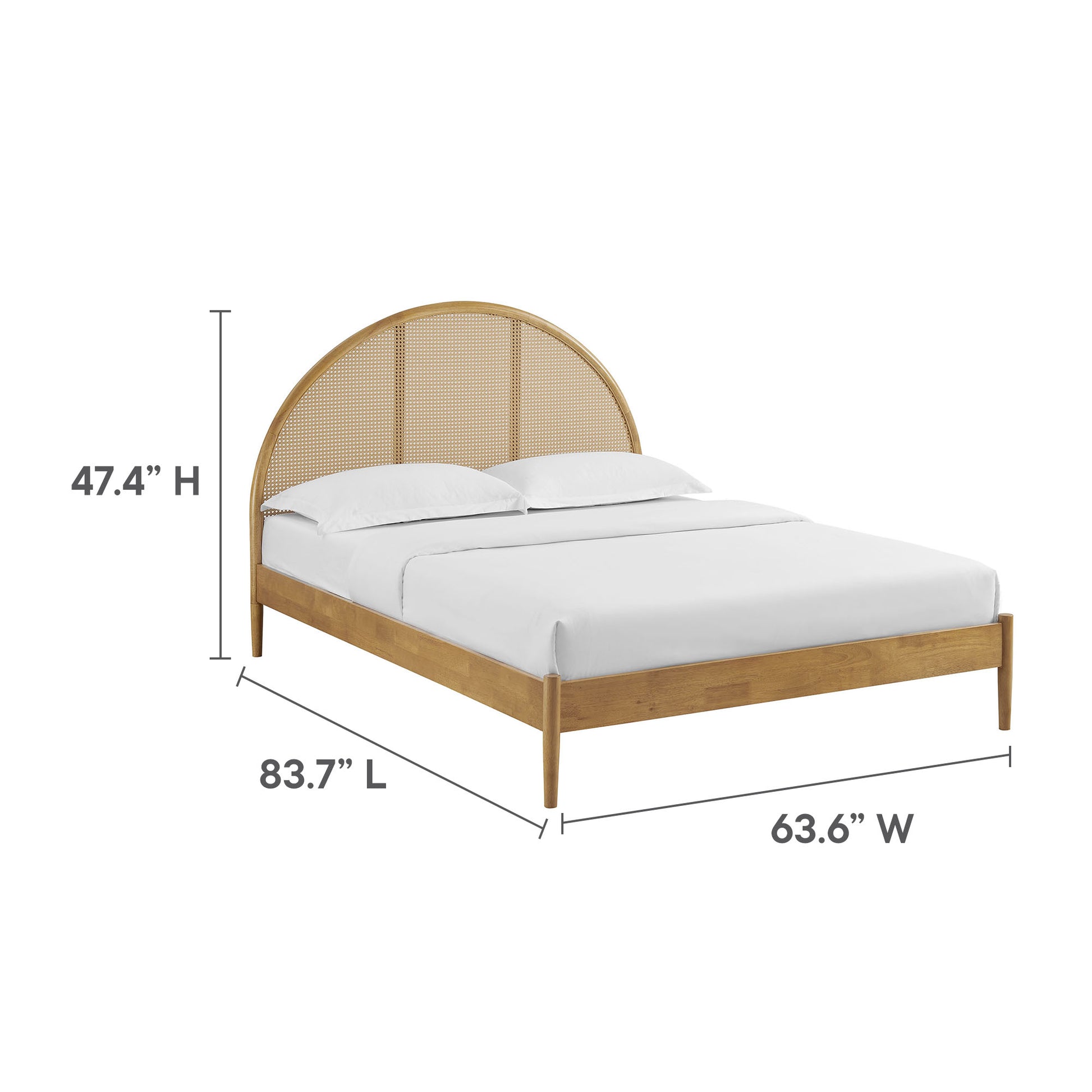 Odette Queen Arched Rattan Cane Platform Bed by Modway - Best Buy Furniture
