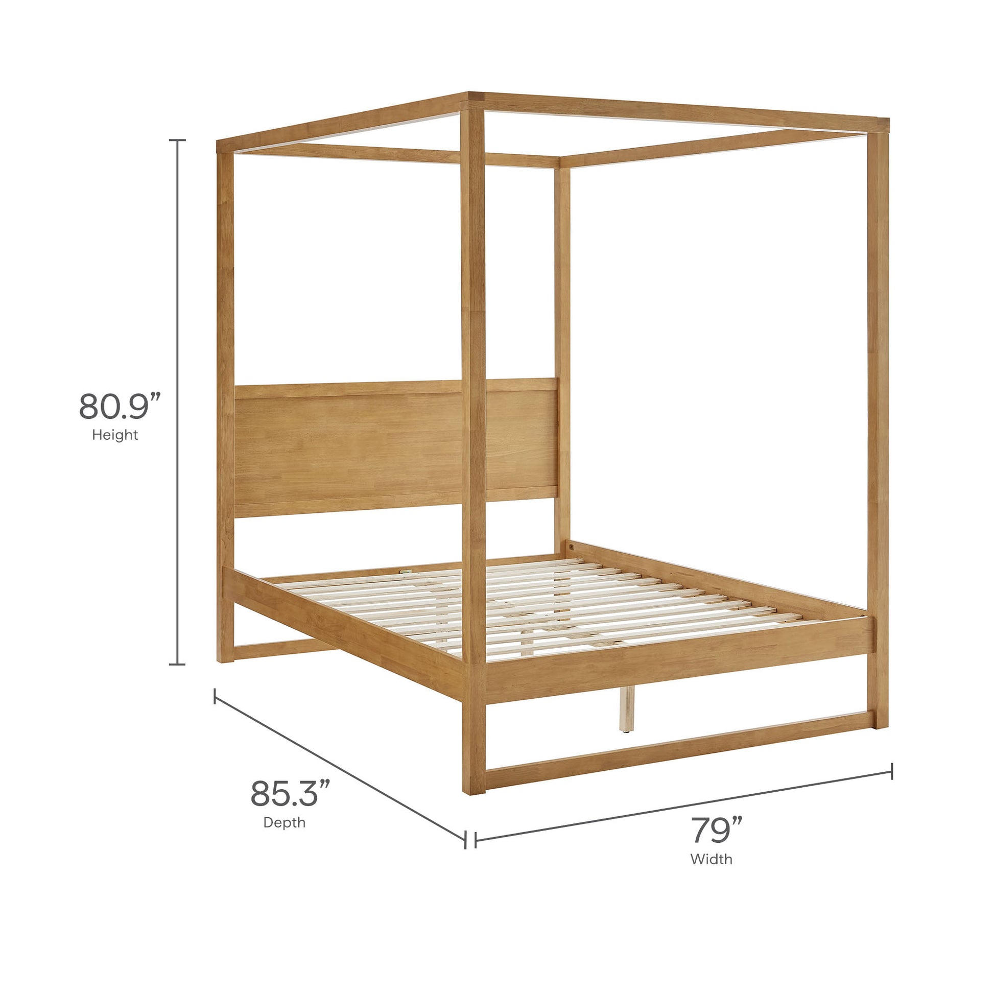 Alva King Wood Canopy Platform Bed by Modway - Best Buy Furniture