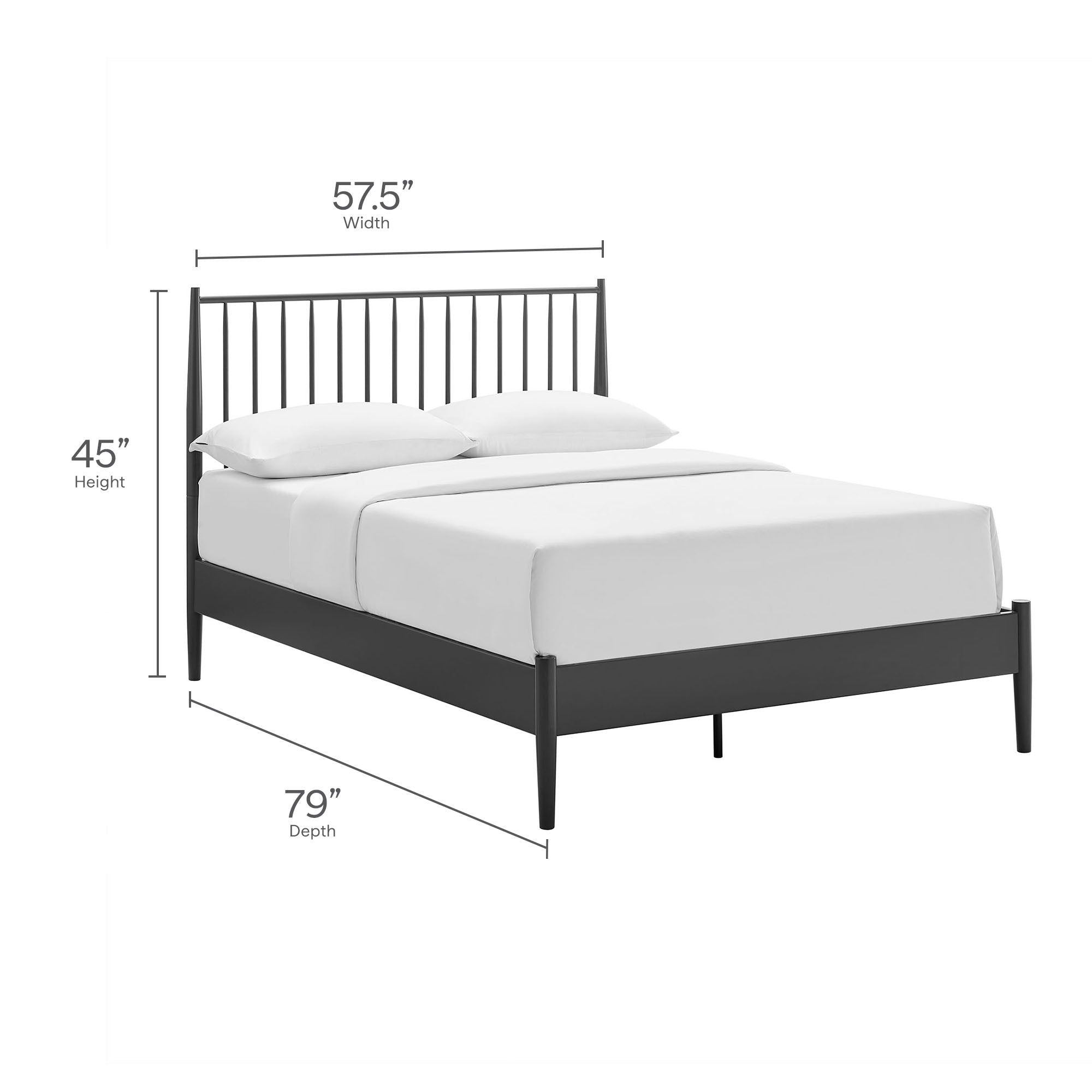Adair Spindle Metal Full Platform Bed by Modway