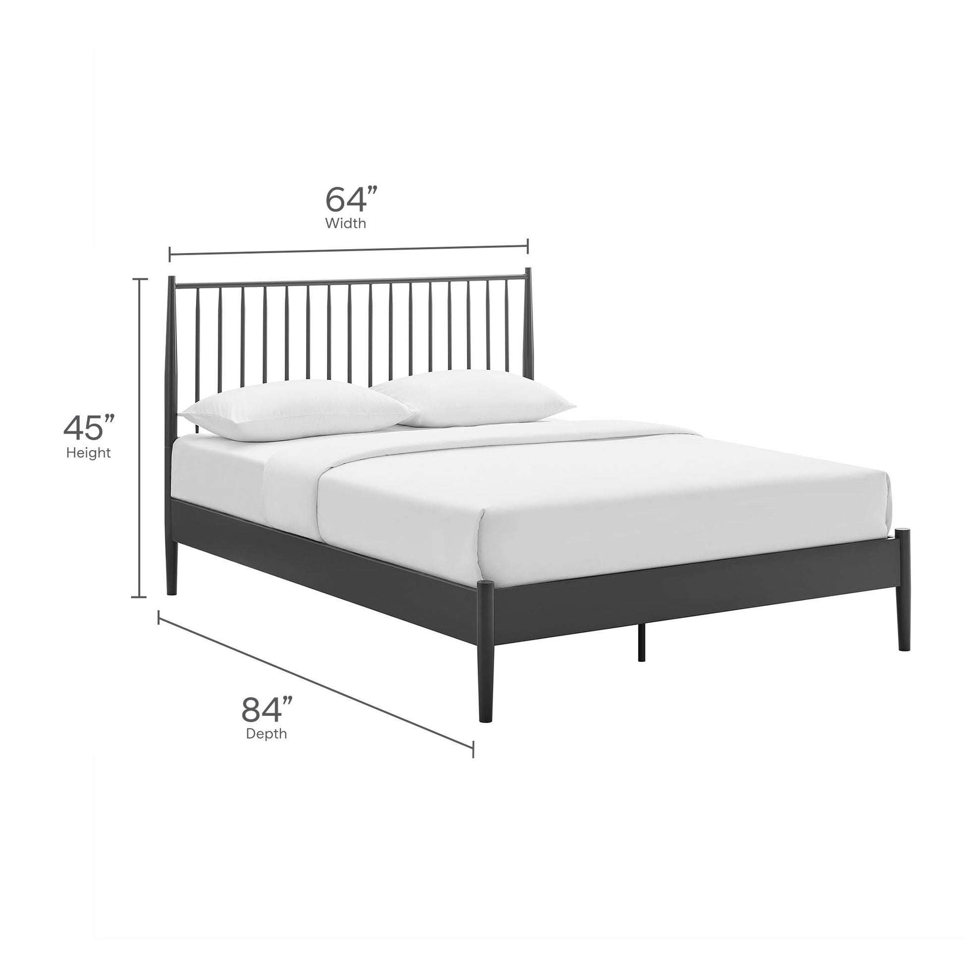 Adair Spindle Metal Queen Platform Bed by Modway - Best Buy Furniture